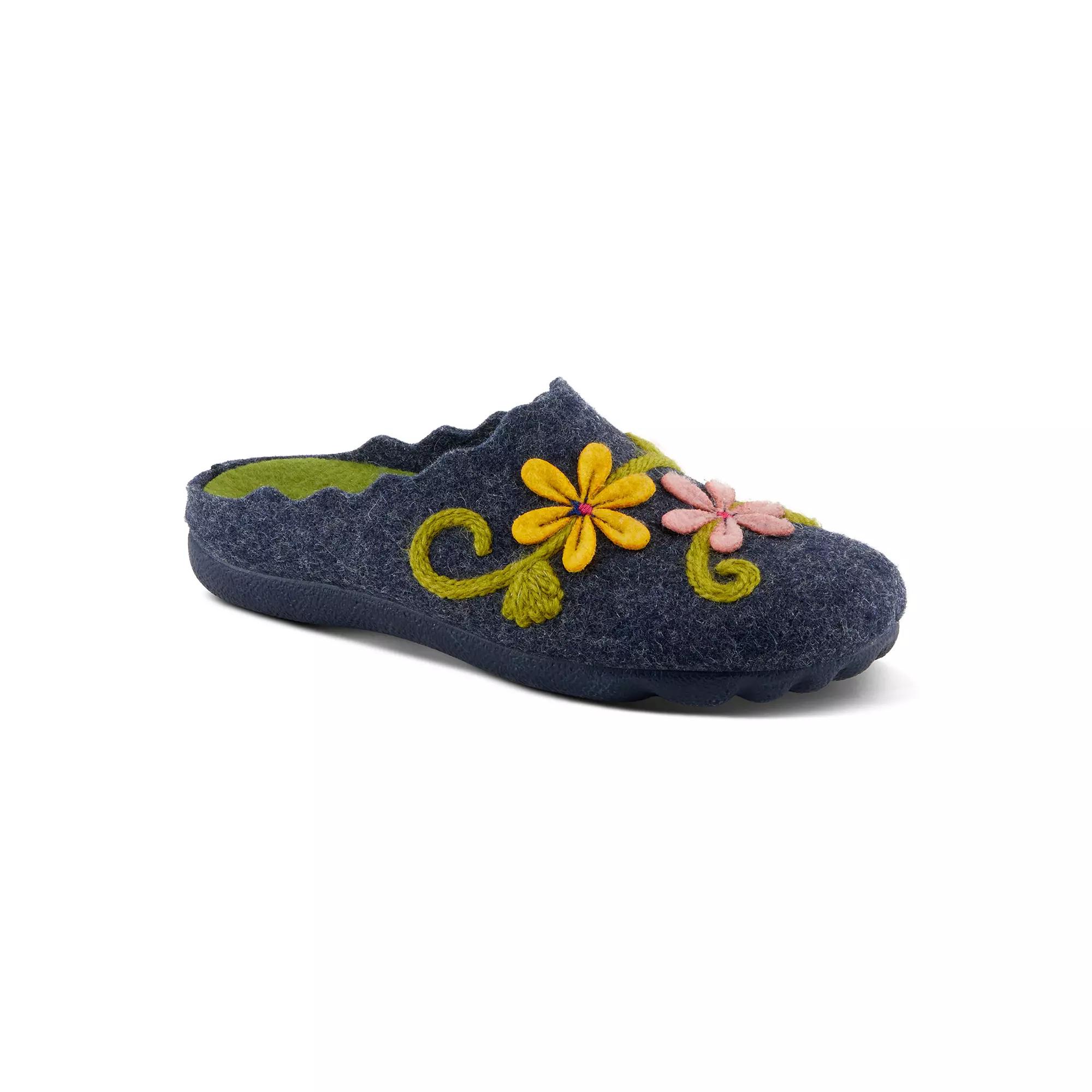 Flexus by Spring Step Women's Roseburg Wool Slippers, Size: 36, Blue Product Image