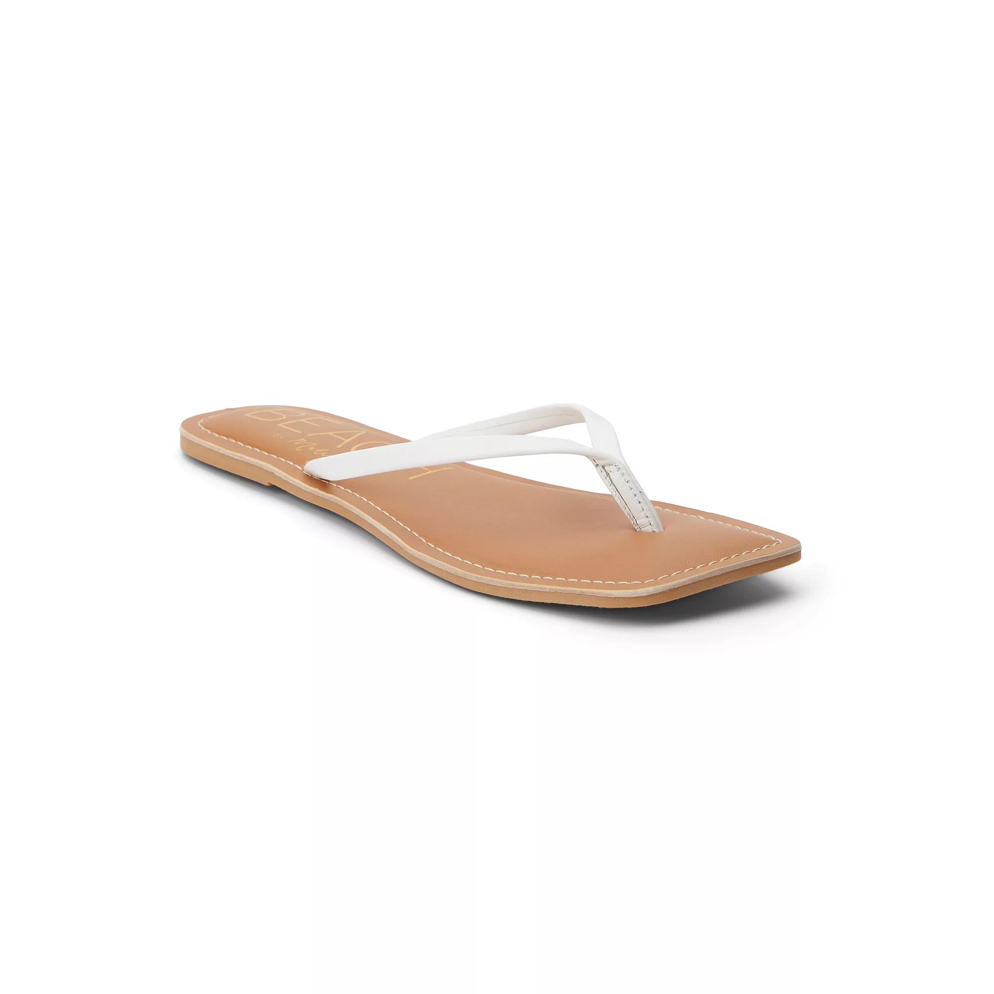 Beach by Matisse Bungalow Women's Leather Thong Sandals, Size: 6, White Product Image