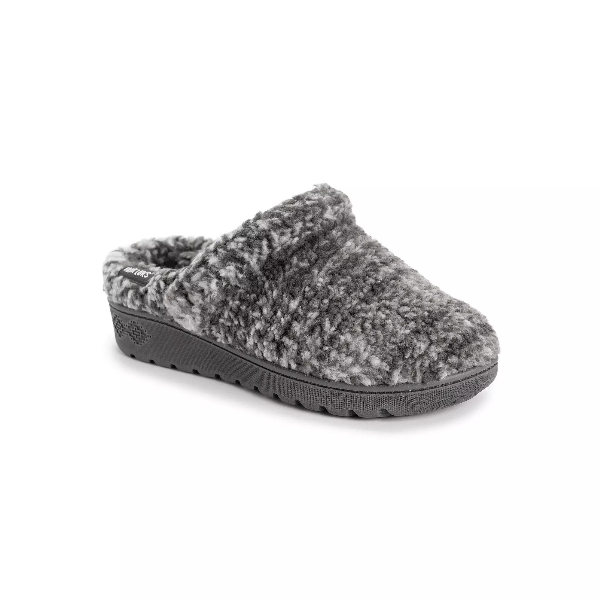 MUK LUKS Quianna Lynn Womens Clogs Grey Plaid Product Image