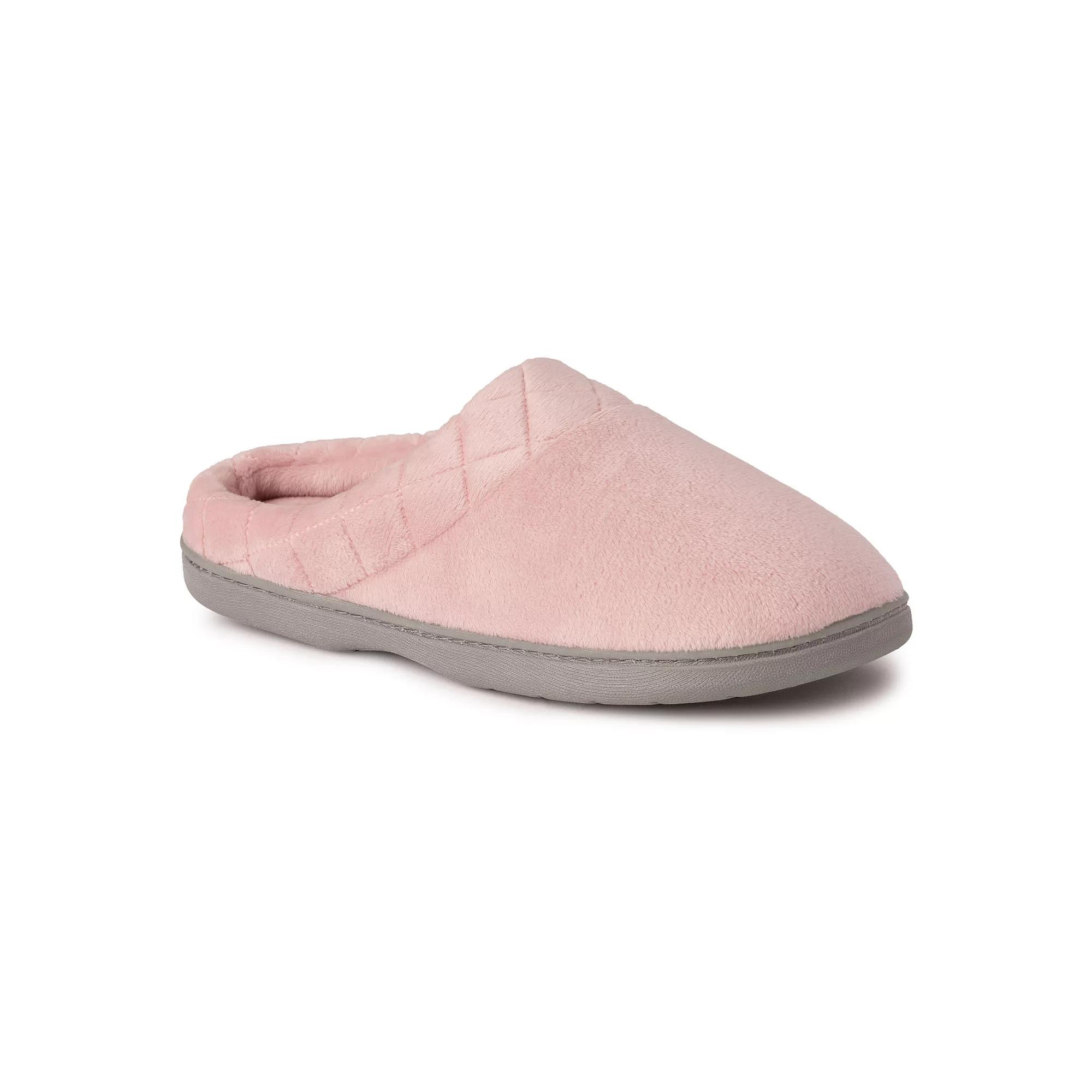Dearfoams Darcy Velour Women's Clog Slippers, Size: Large Wide, Pale Muave Product Image
