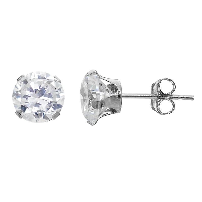 Taylor Grace Cubic Zirconia 10k Gold Stud Earrings, Women's Product Image