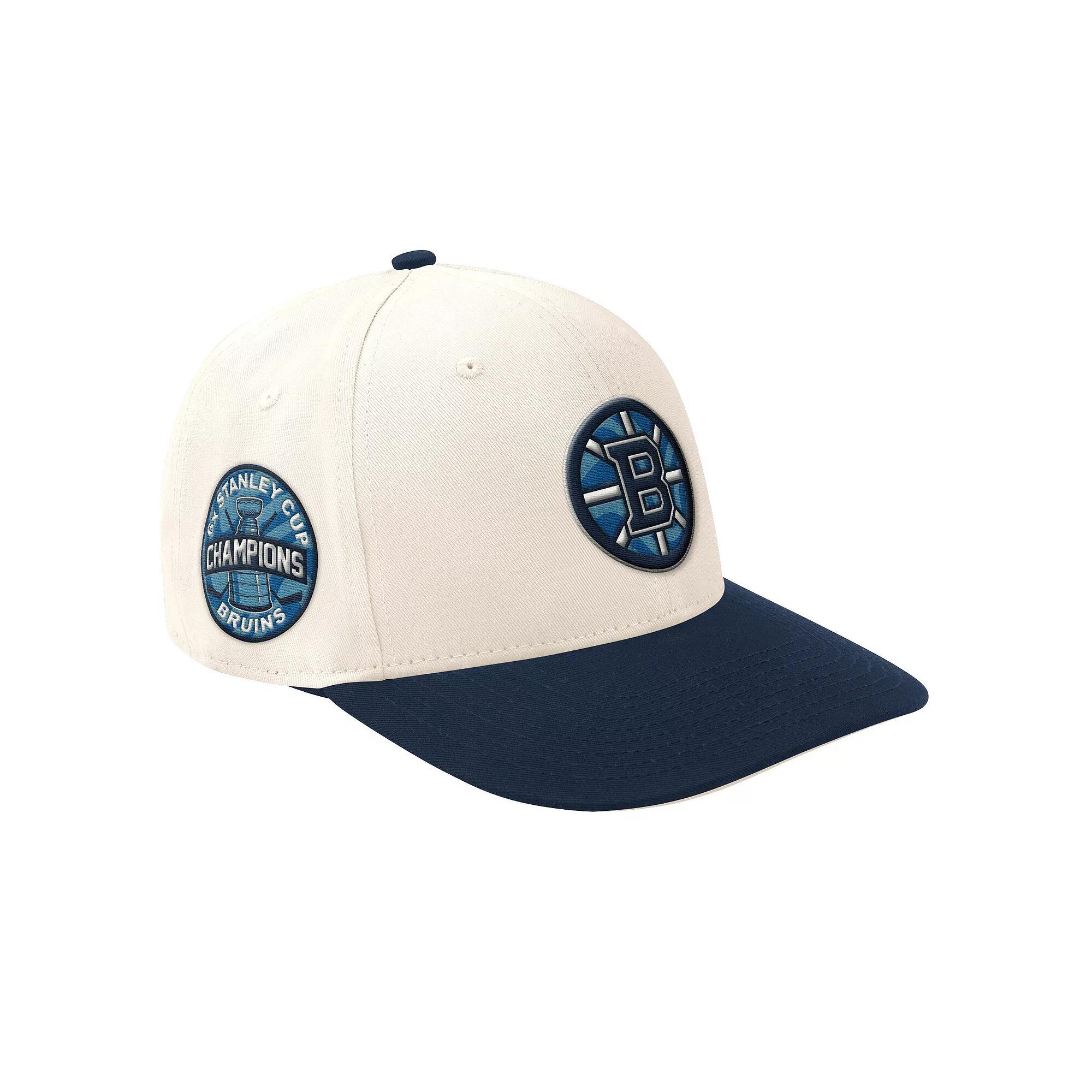 Men's Starter Cream/Navy Boston Bruins Blue Wave Classic Adjustable Hat, Beige Product Image