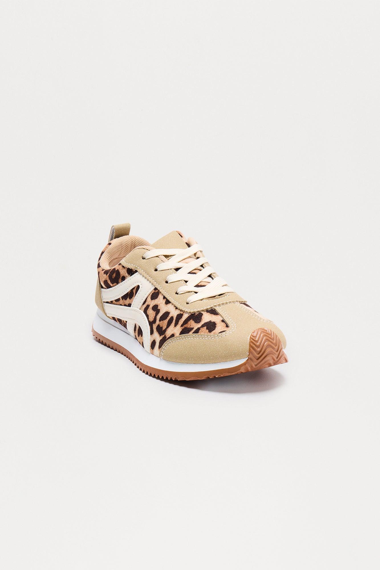 Travis Lace Up Sneakers - Leopard Product Image