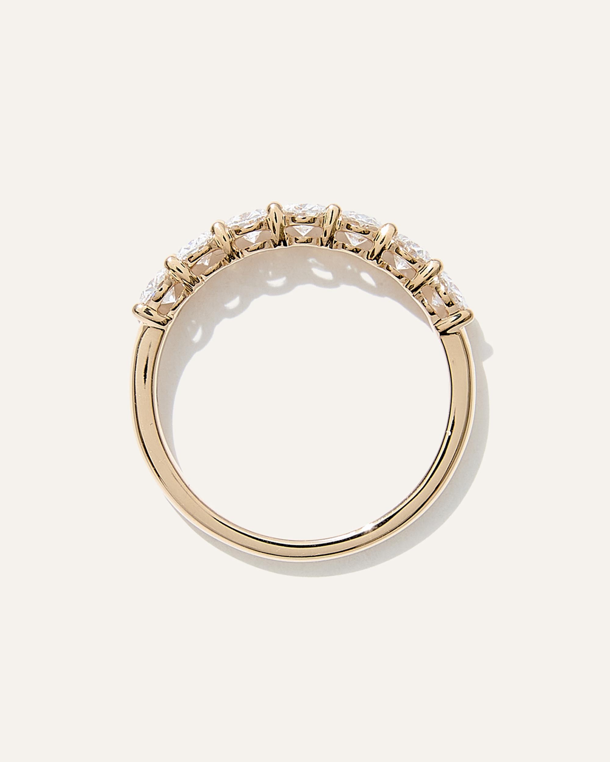 Quince | Women's Lab Grown Diamond Oval Seven Stone Band Rings Product Image