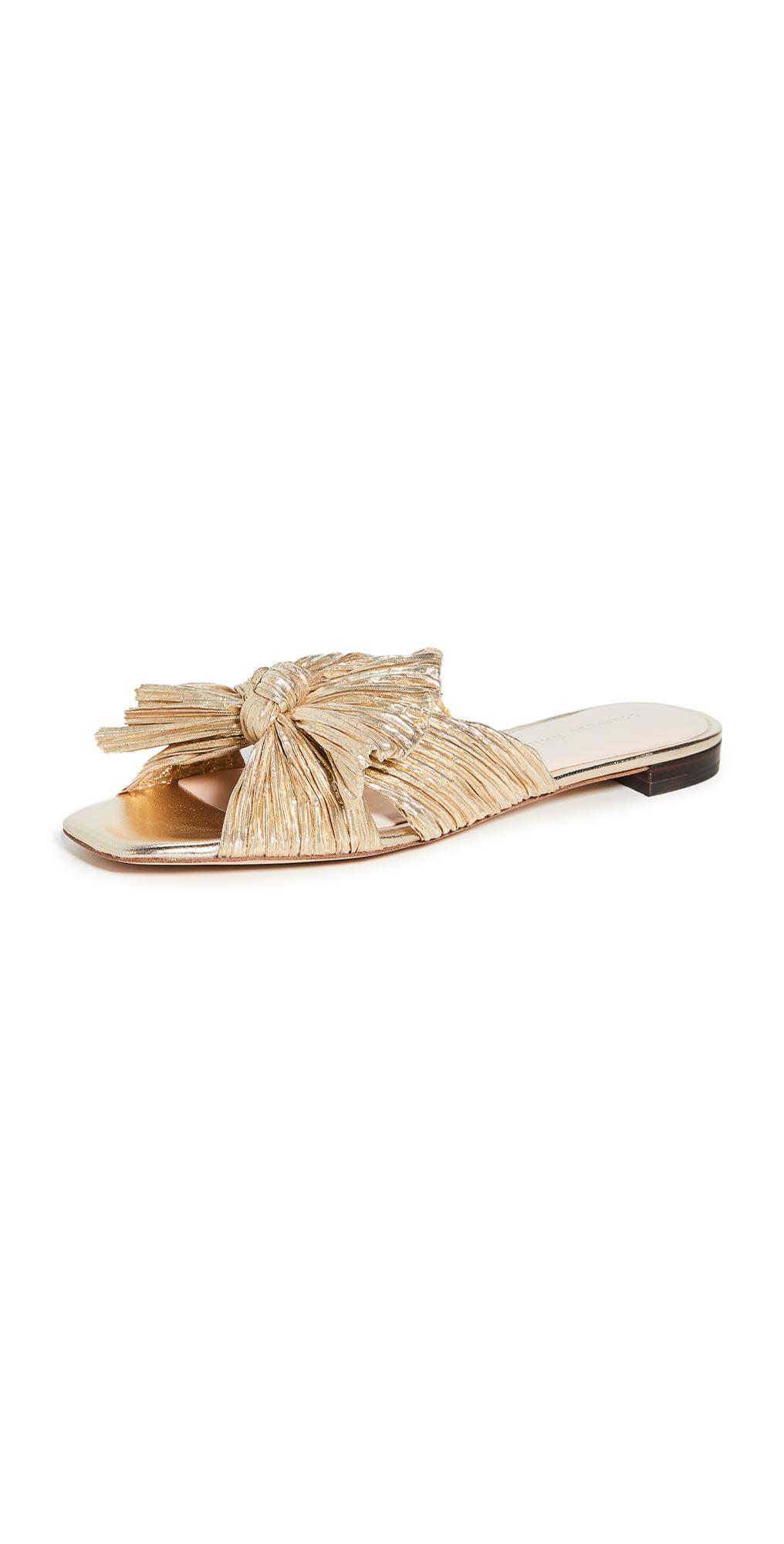 Loeffler Randall Daphne Pleated Bow Slides Product Image