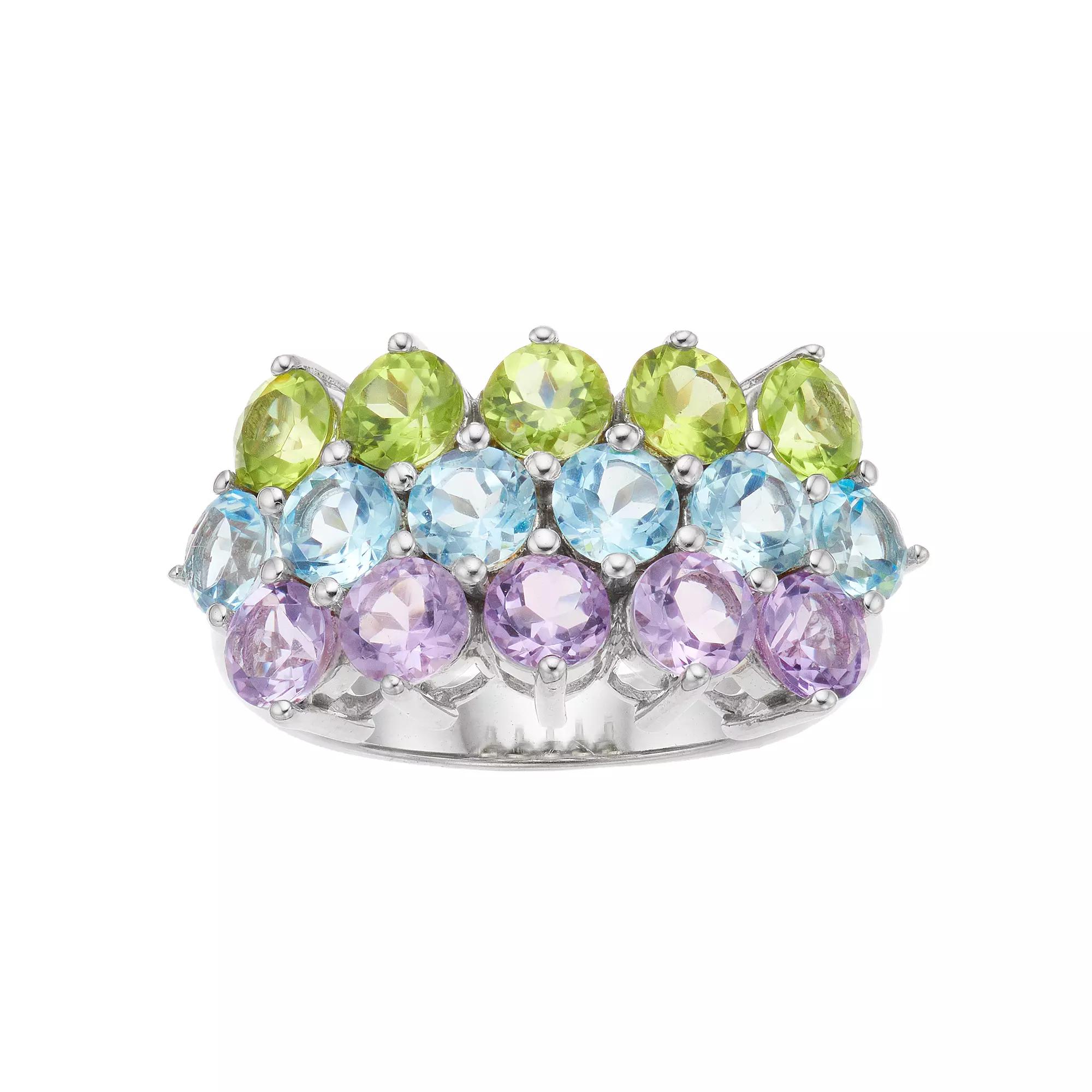 SIRI USA by TJM Sterling Silver Gemstone Ring, Women's, Size: 9, Silvertone Product Image