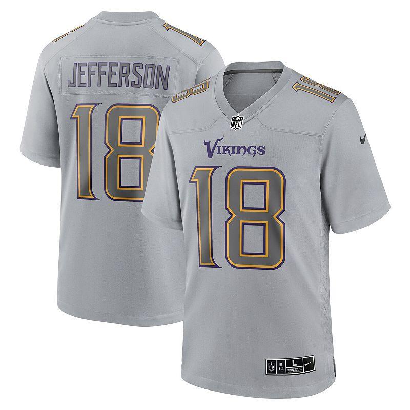 Men's Nike Justin Jefferson Gray Minnesota Vikings Atmosphere Fashion Game Jersey, Size: 3XL, Grey Product Image