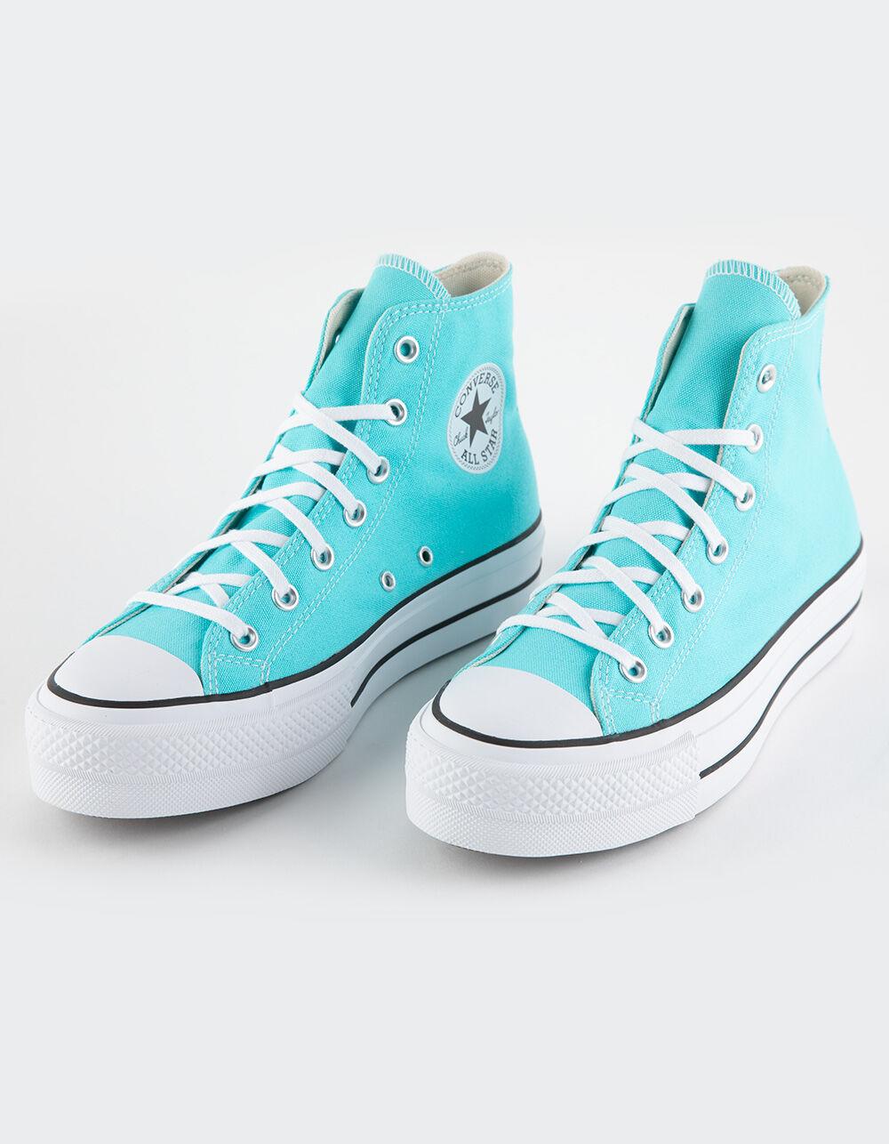 CONVERSE Chuck Taylor All Star Lift Platform Womens High Top Shoes - BLUE Product Image