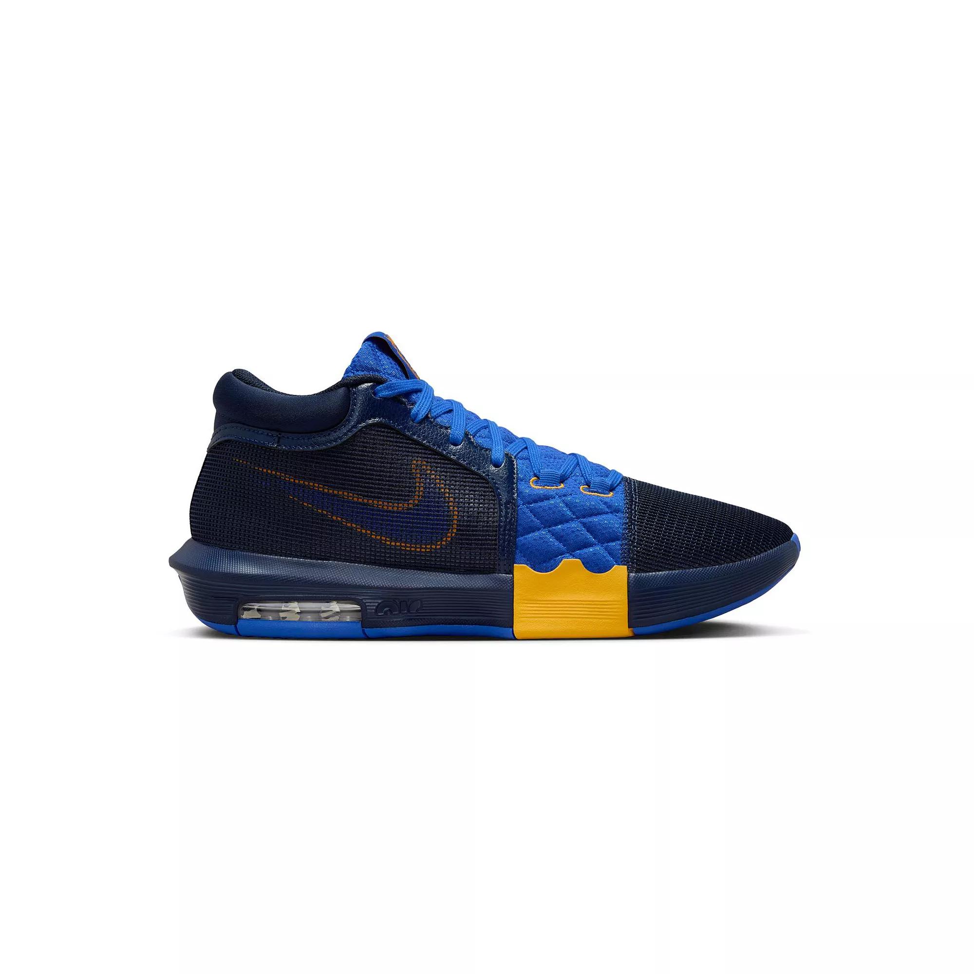 Men's Nike Lebron Witness 8 Basketball Shoes, Size: 10.5, Black Navy Royal Product Image