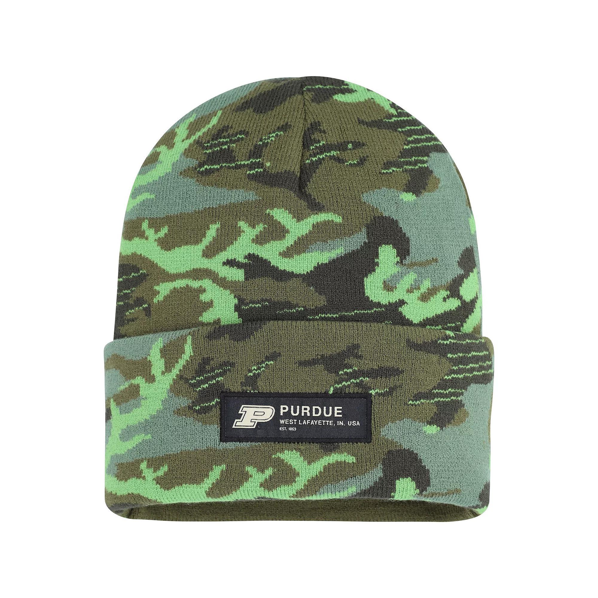 Men's Nike Camo Purdue Boilermakers Veterans Day Cuffed Knit Hat, Green Product Image