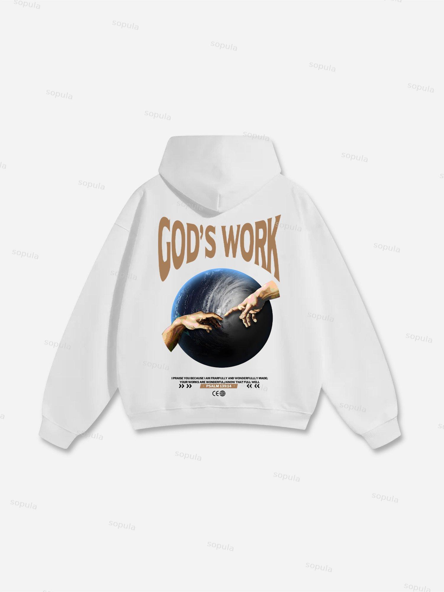 Sopula God With Us Graphic Hoodie Product Image