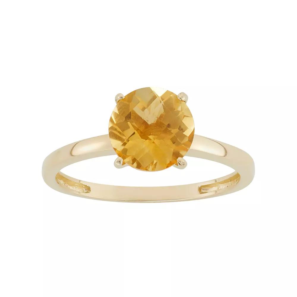 Designs by Gioelli Citrine 10k Gold Ring, Women's, Size: 7, Orange Product Image