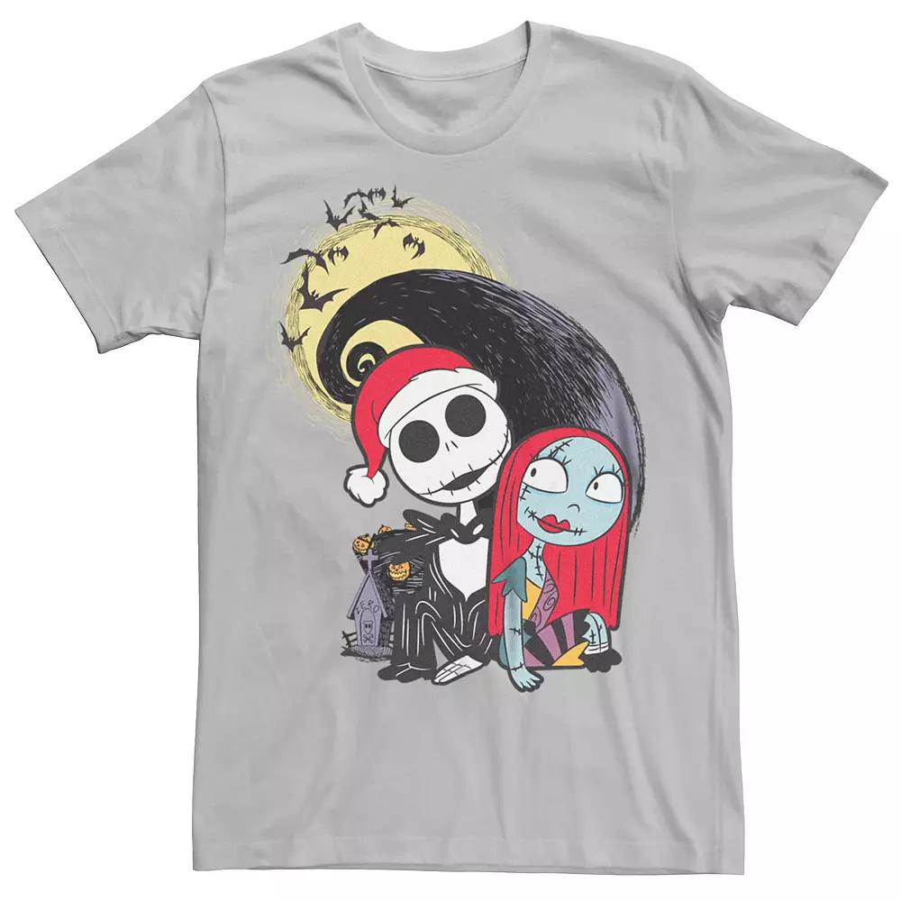Disney's The Nightmare Before Christmas Men's Jack And Sally Spiral Hill Tee,  Product Image