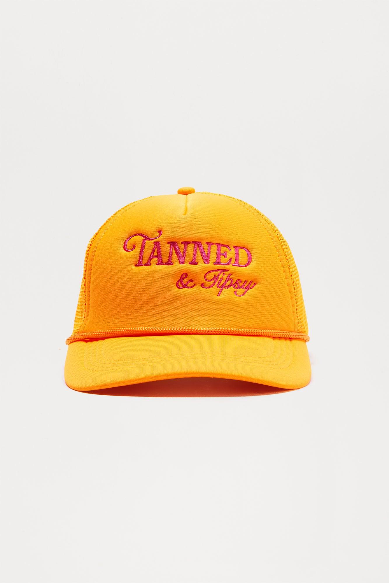 Tanned And Tipsy Trucker Hat - Orange Product Image