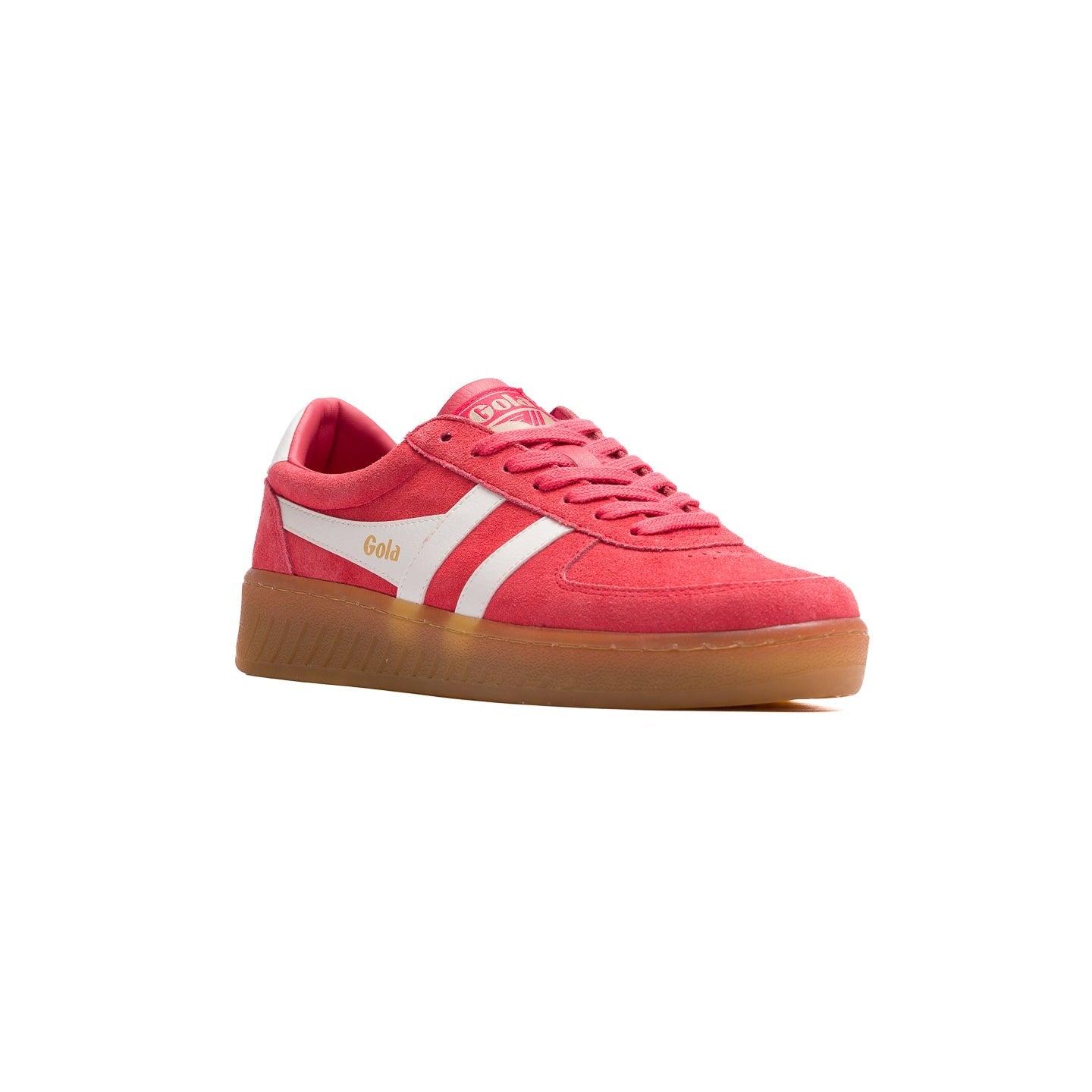 Gola Classics Women's Grandslam Suede Sneakers - Coral/Off White/Gum Product Image