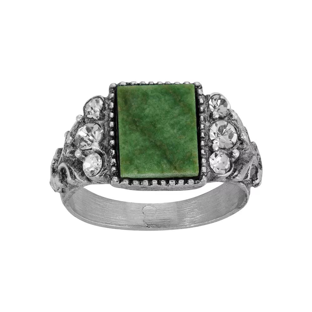 1928 Carnelian Ring, Women's, Silver Green Product Image