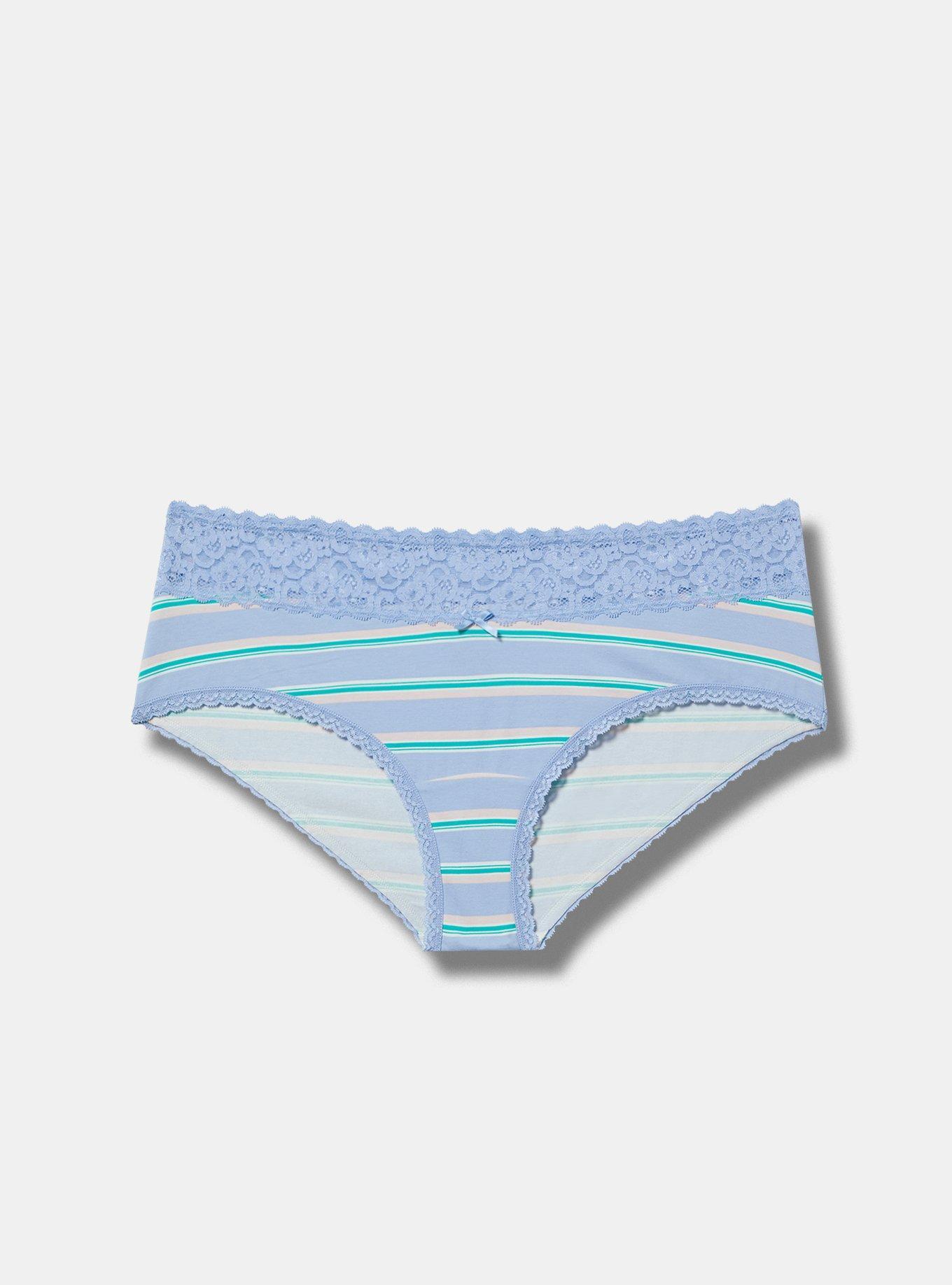 Cotton Mid-Rise Lace Trim Cheeky Panty Product Image