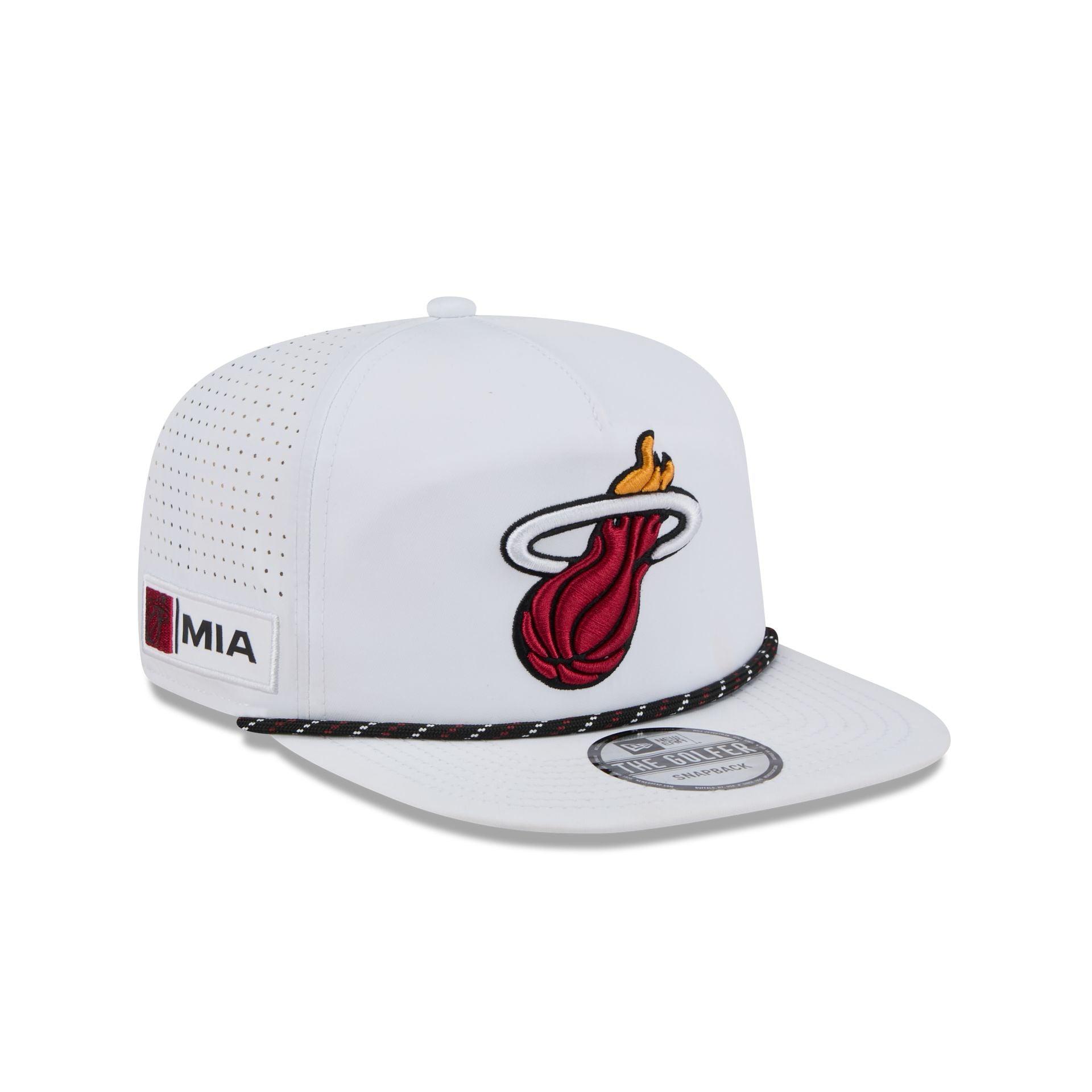 Miami Heat Optic White Performance Rope Golfer Hat Male Product Image