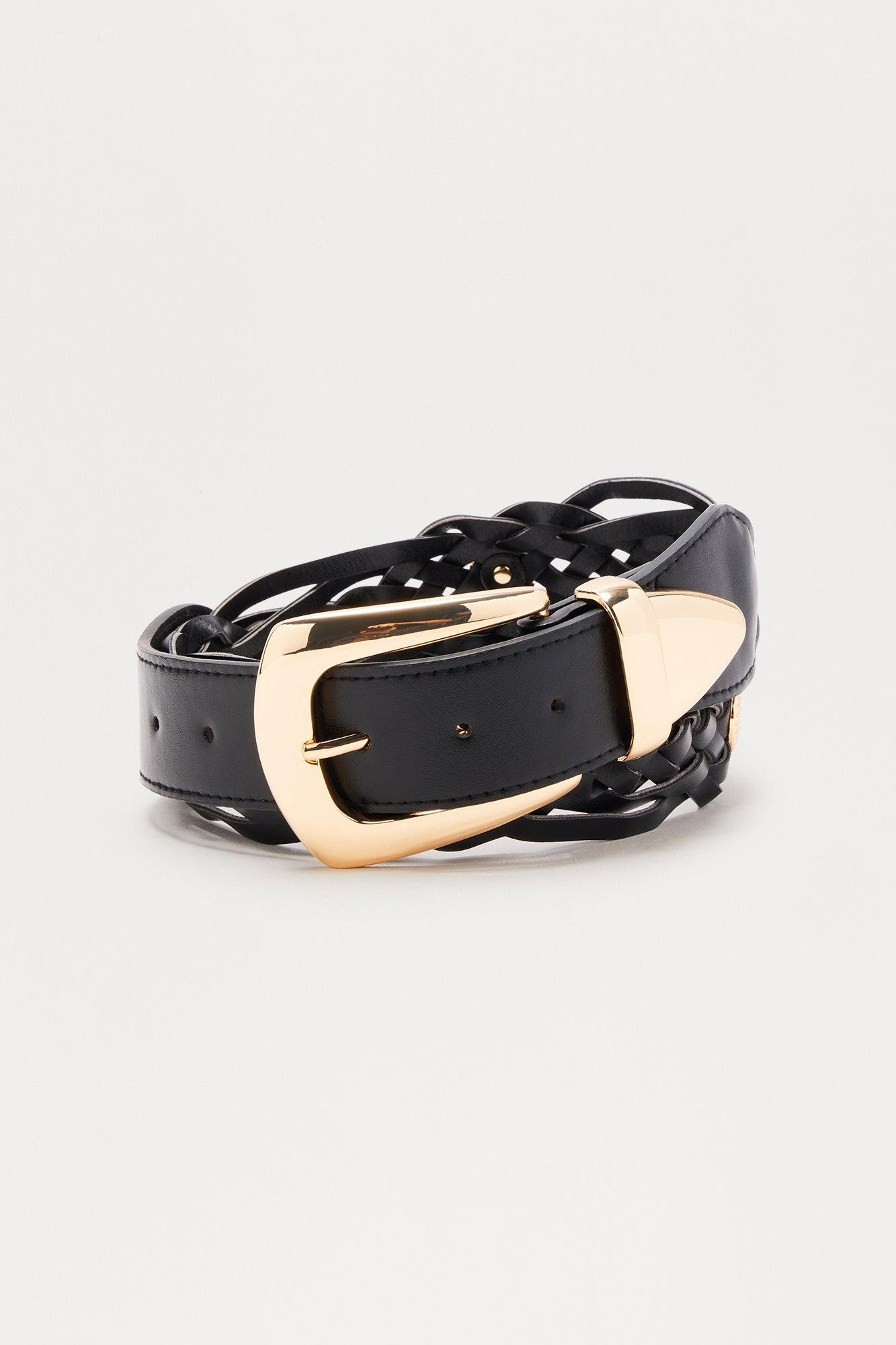 Western Braided Belt - Black Female Product Image