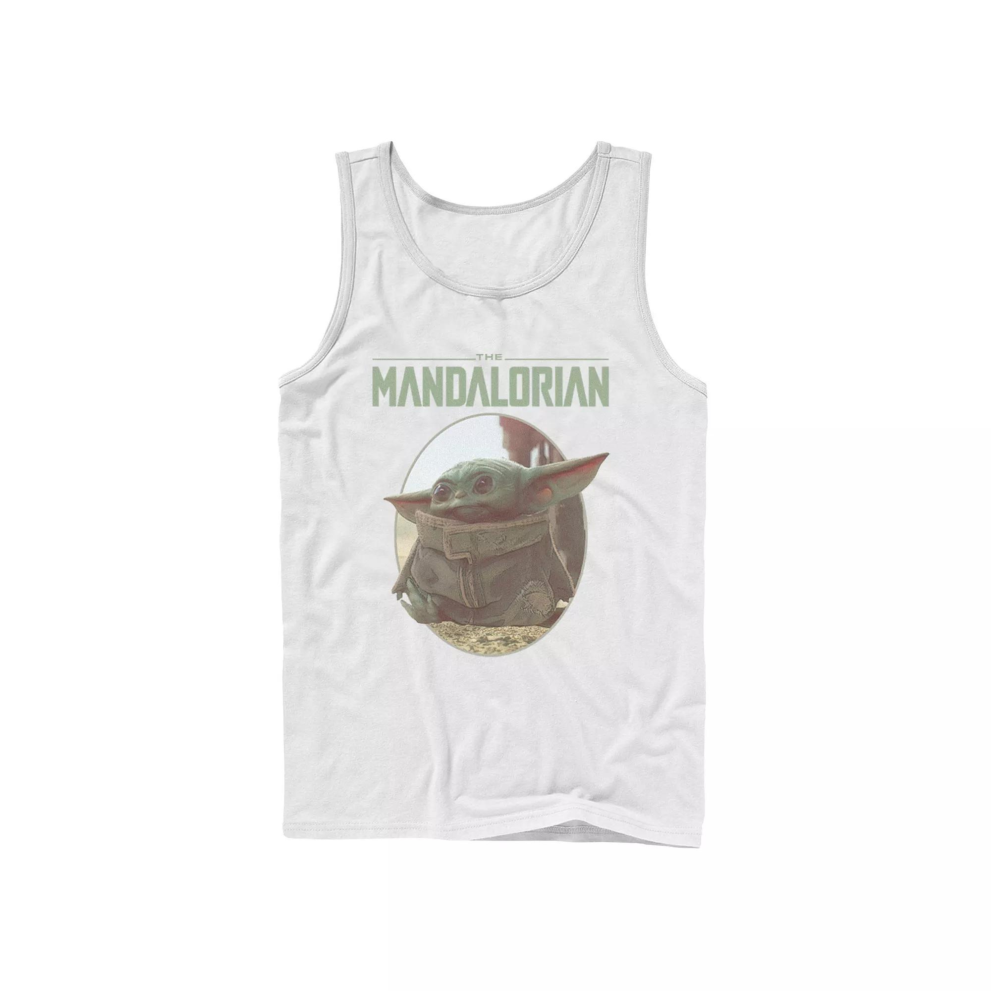 Men's Star Wars The Mandalorian The Child Circle Portrait Tank Top,  Product Image