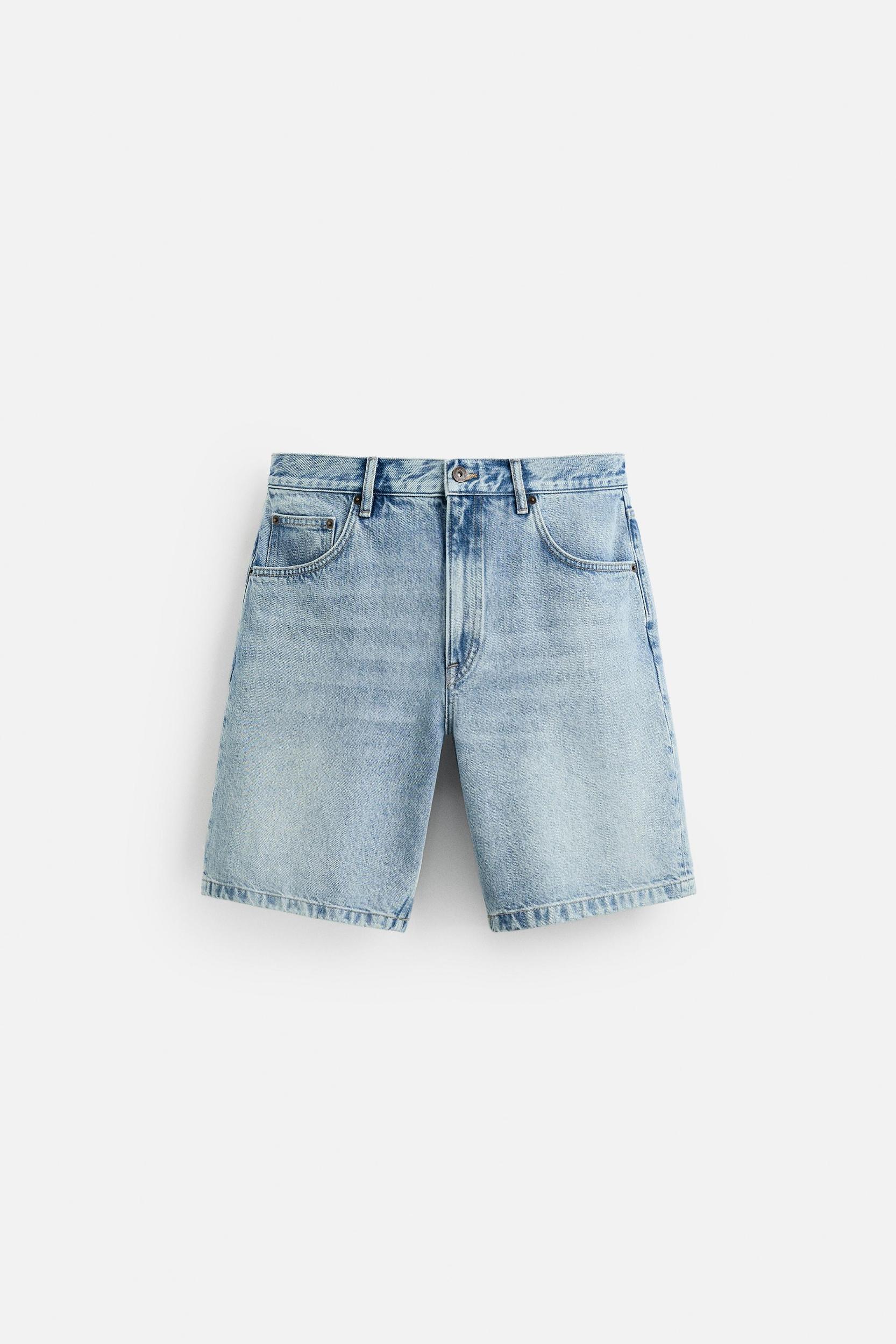 REGULAR FIT DENIM SHORTS Product Image