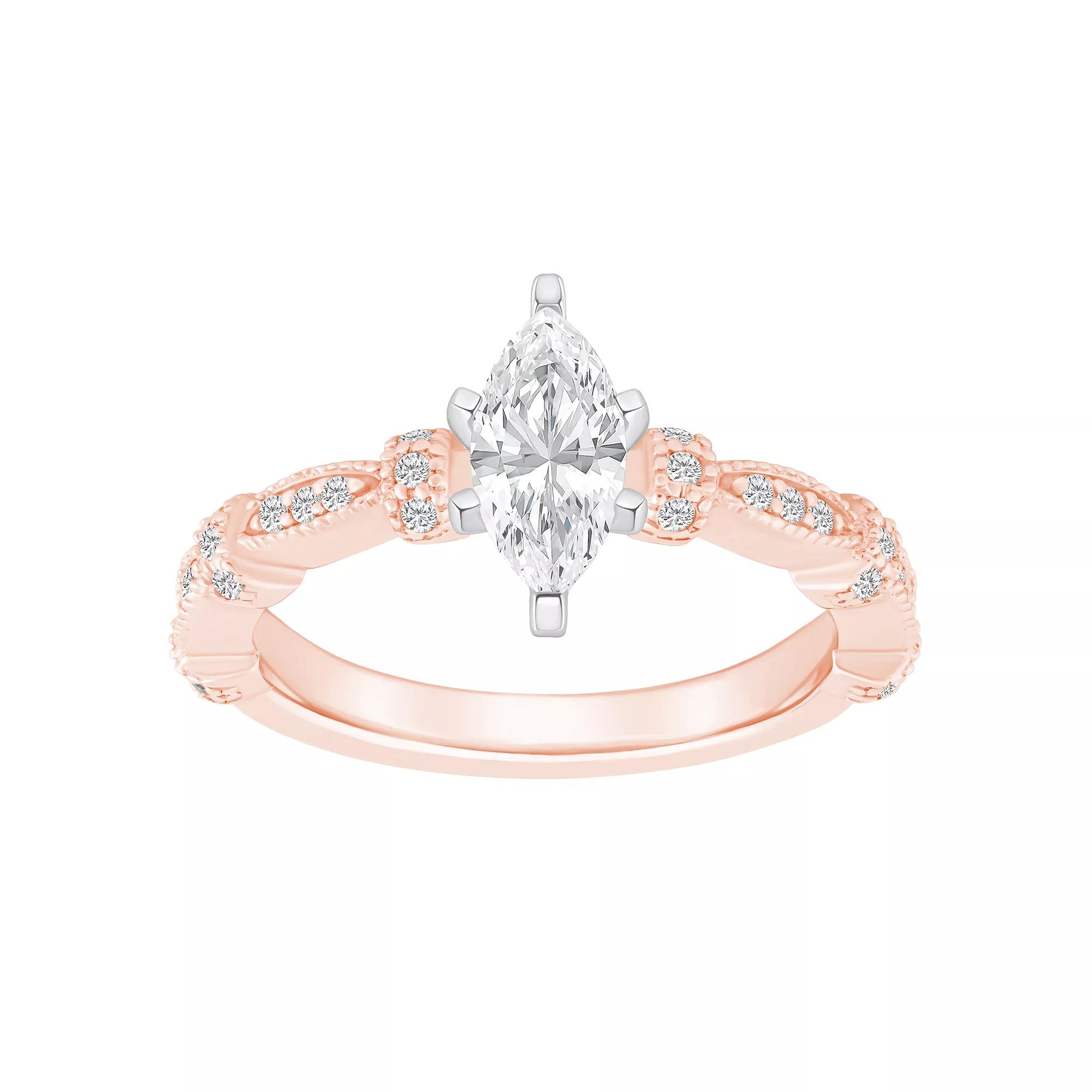 Alyson Layne 14k Gold 1/2 Carat T.W. Diamond Marquise Engagement Ring, Womens White Gold Product Image