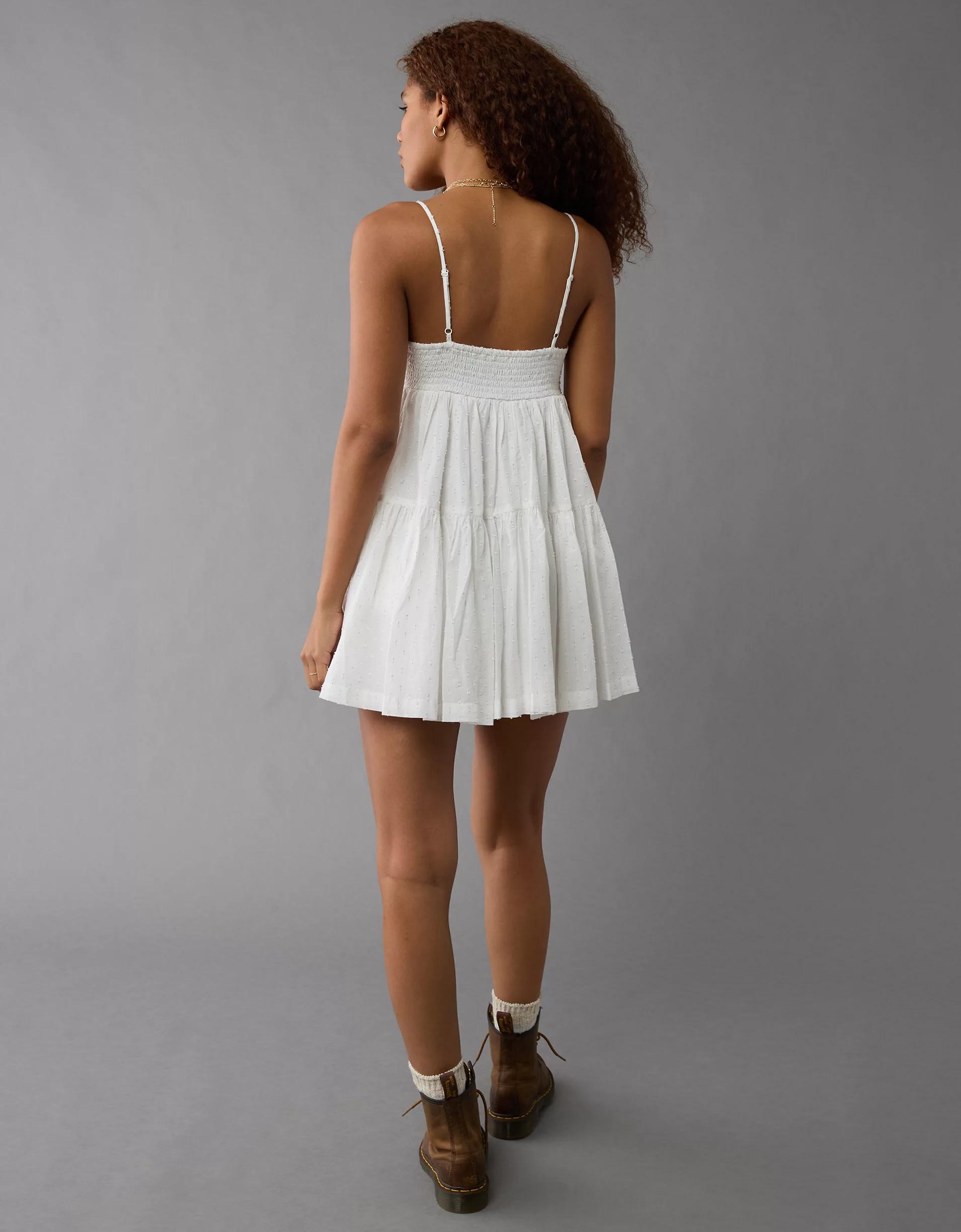 AE Tiered Babydoll Mini Dress Product Image