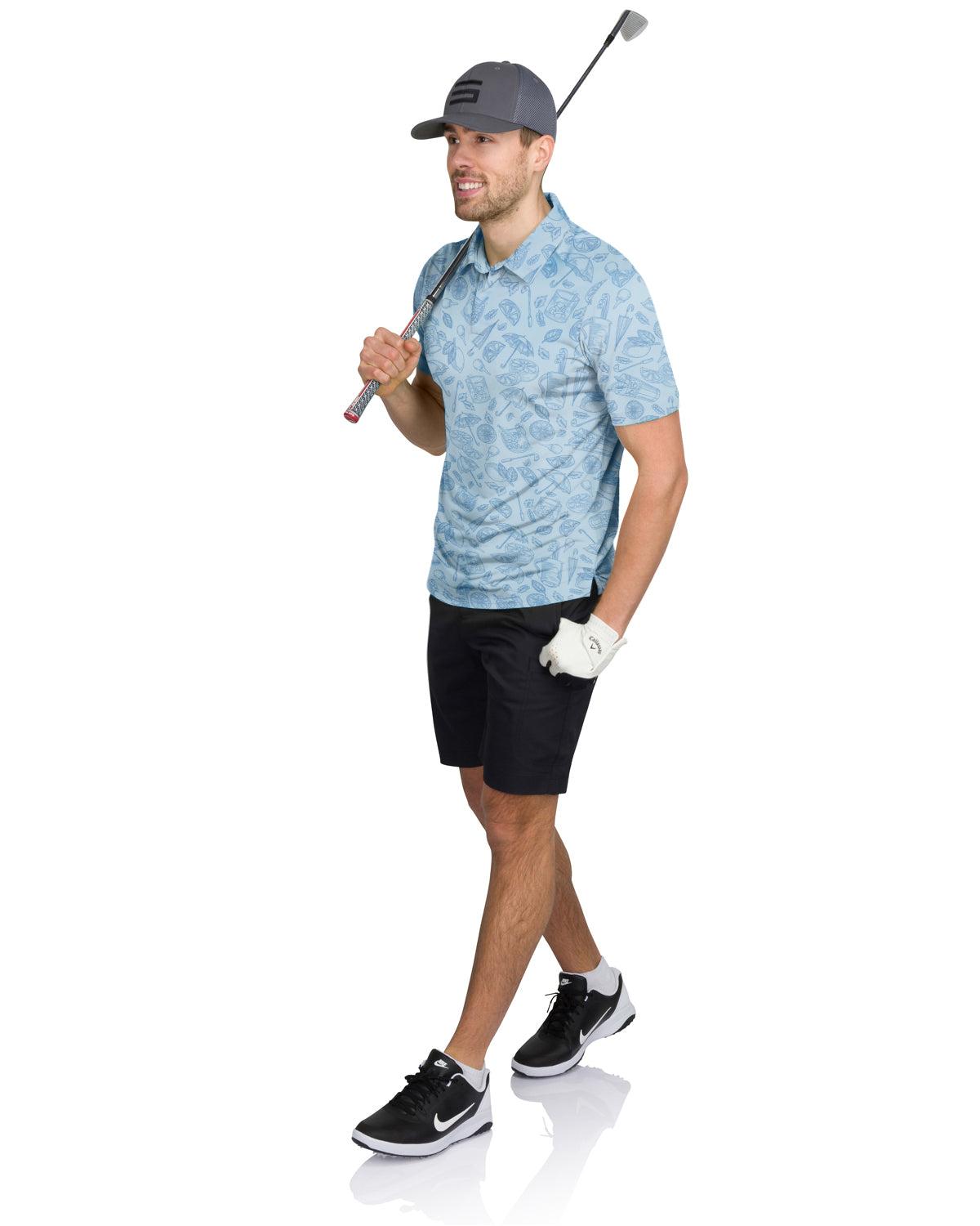Three Sixty Six Men’s Print Golf Polos Male Product Image