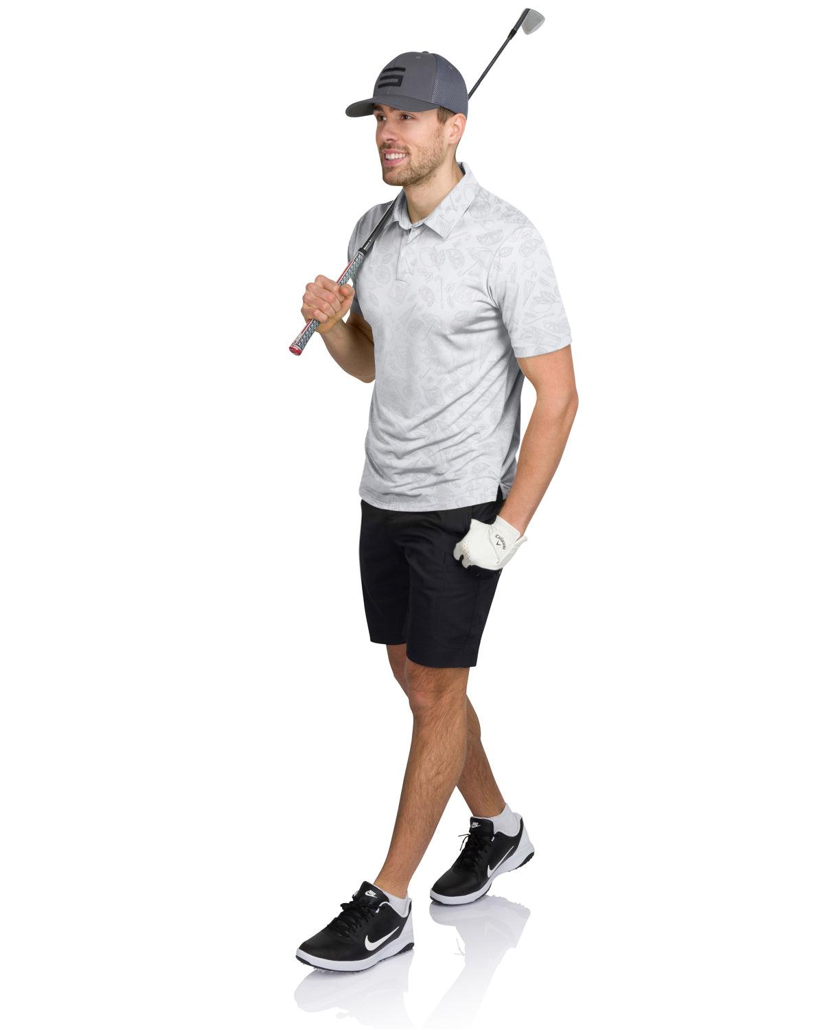 Three Sixty Six Men’s Print Golf Polos Male Product Image
