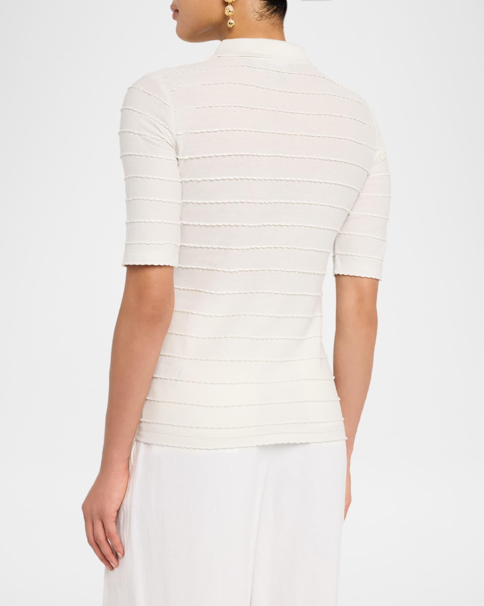 Scallop-Trim Cotton Jersey Tee Product Image