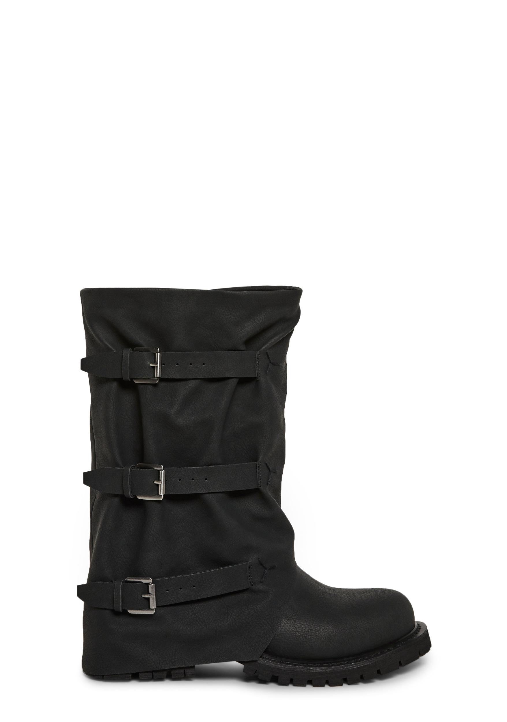 Ashtin's Axel Slouchy Buckle Boot - Black Product Image