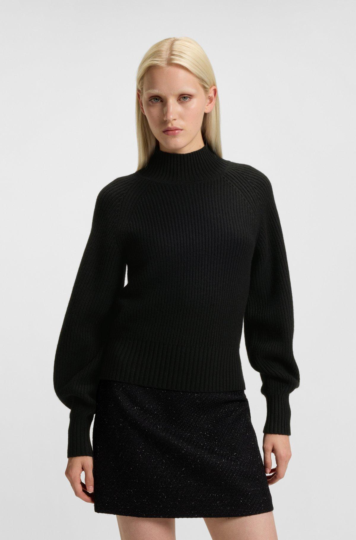 Loose-fit rollneck sweater with raglan sleeves Product Image