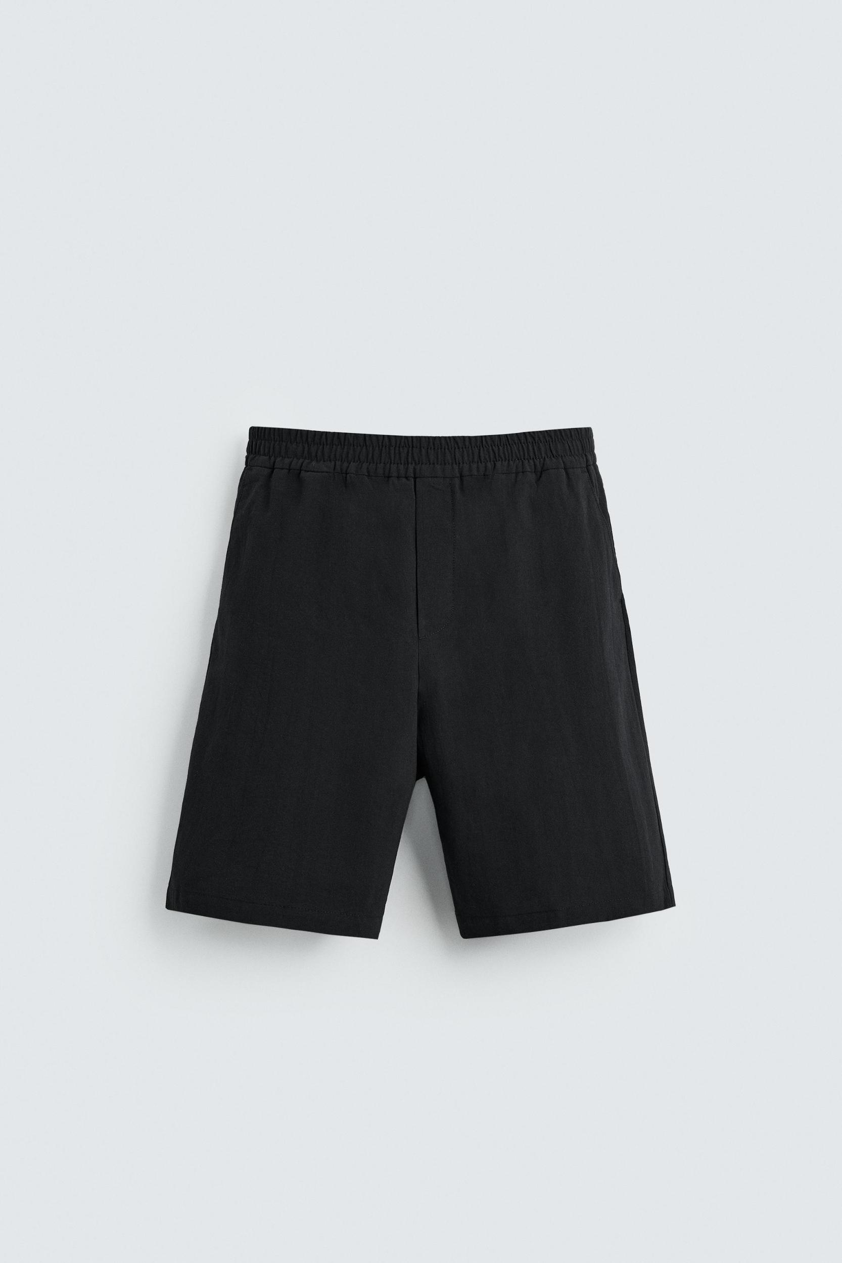 RELAXED FIT COTTON BERMUDA SHORTS Product Image