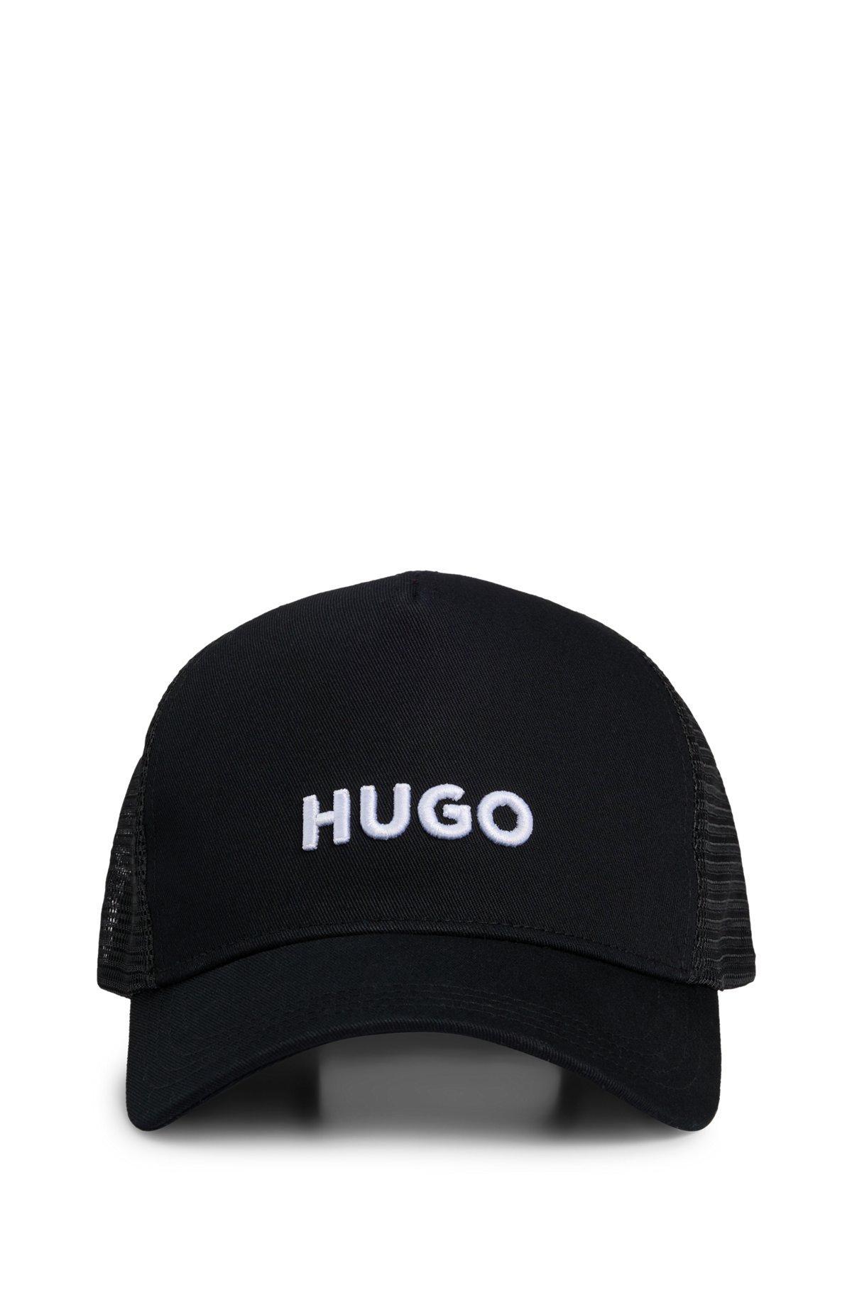 HUGO - Cotton-twill cap with mesh panels - Black Product Image
