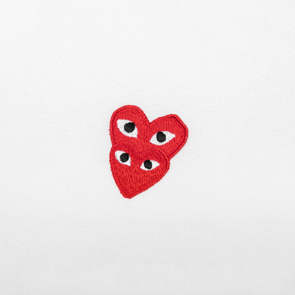 Stacked Heart Hooded Sweatshirt - White Male Product Image