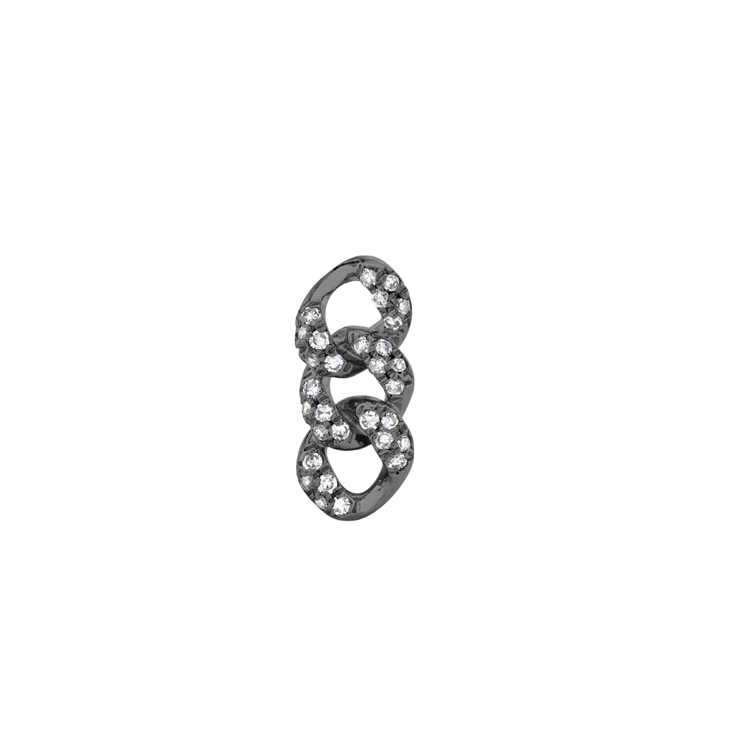 SINGLE DIAMOND PAVE LINK STUD Product Image