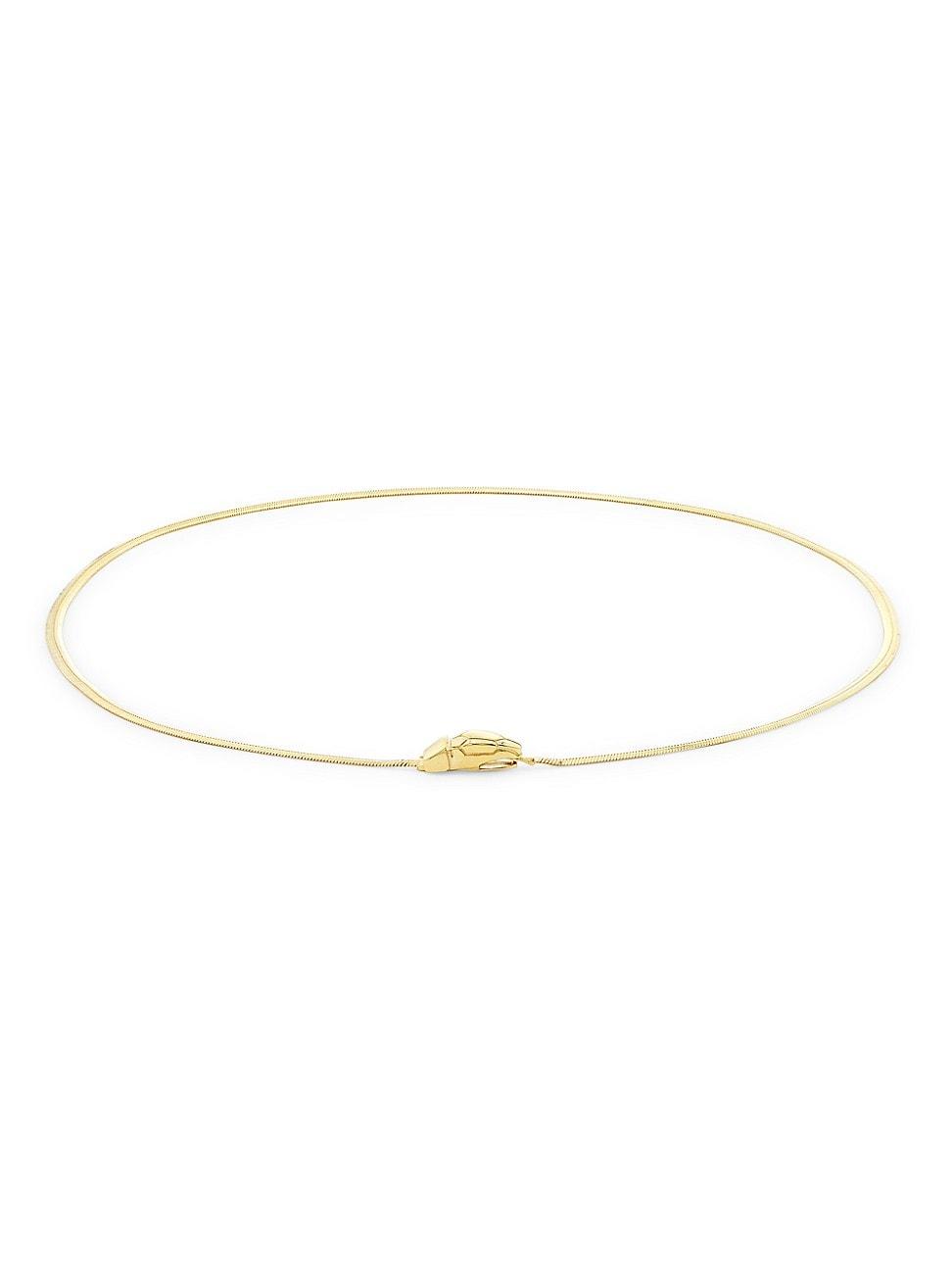 Womens 14K Yellow Gold Snake Chain Necklace Product Image
