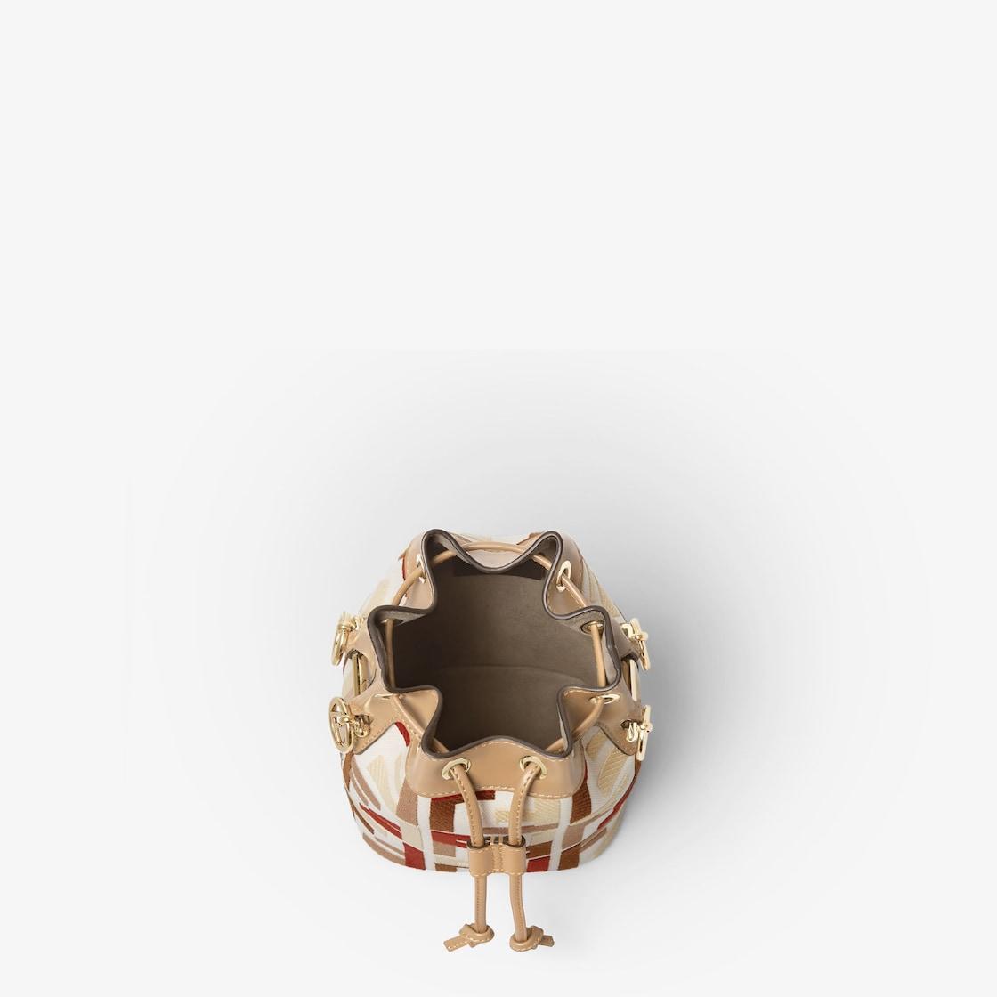 Mon TresorCanvas mini-bag with multicolor FF embroidery Product Image