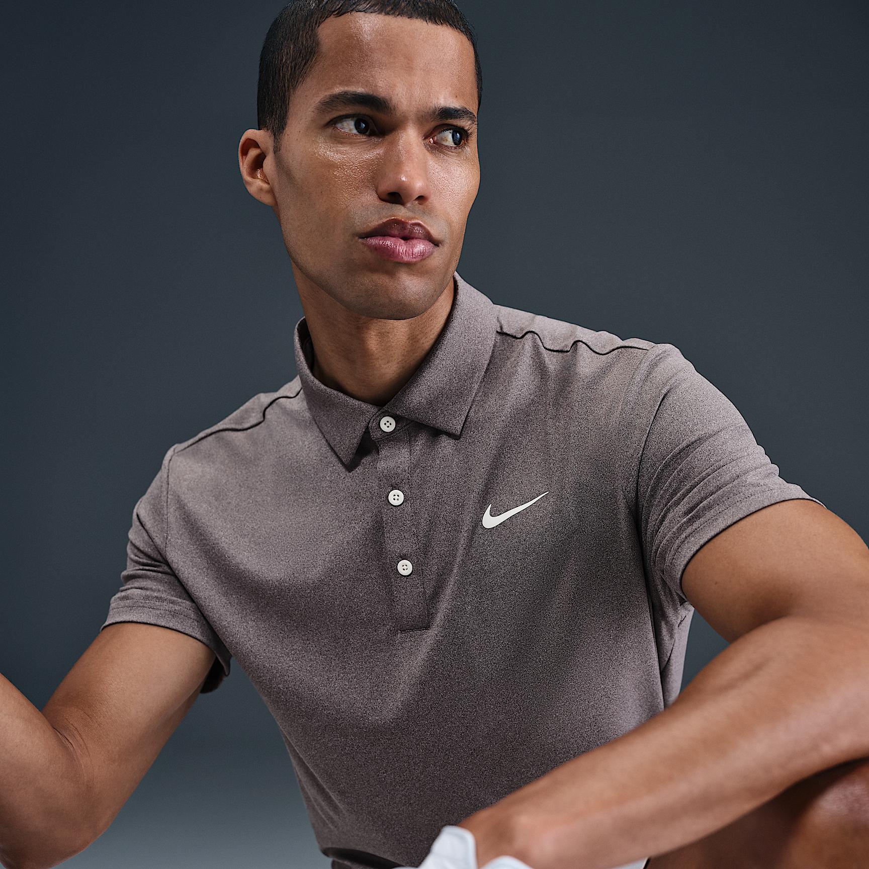 Nike Mens Tour Dri-FIT Heathered Golf Polo | FZ7473-411 Product Image