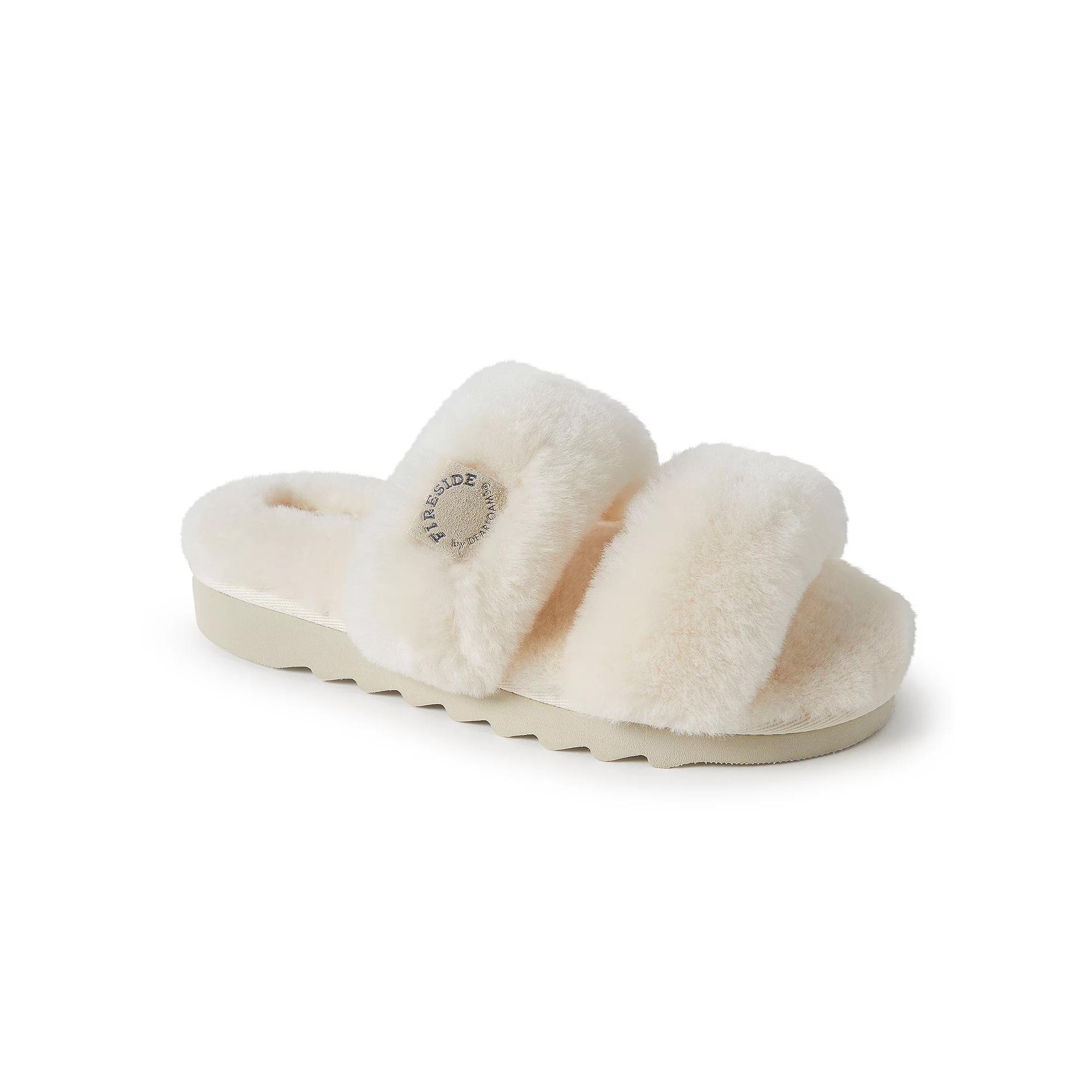 Fireside by Dearfoams Benalla Shearling Double Band Women's Slide Slippers,  Product Image