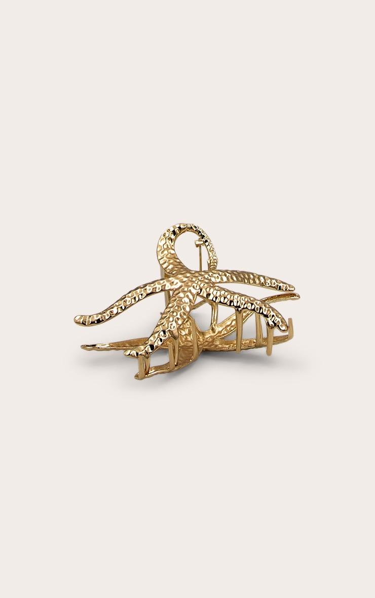 Gold Starfish Claw Clip Product Image