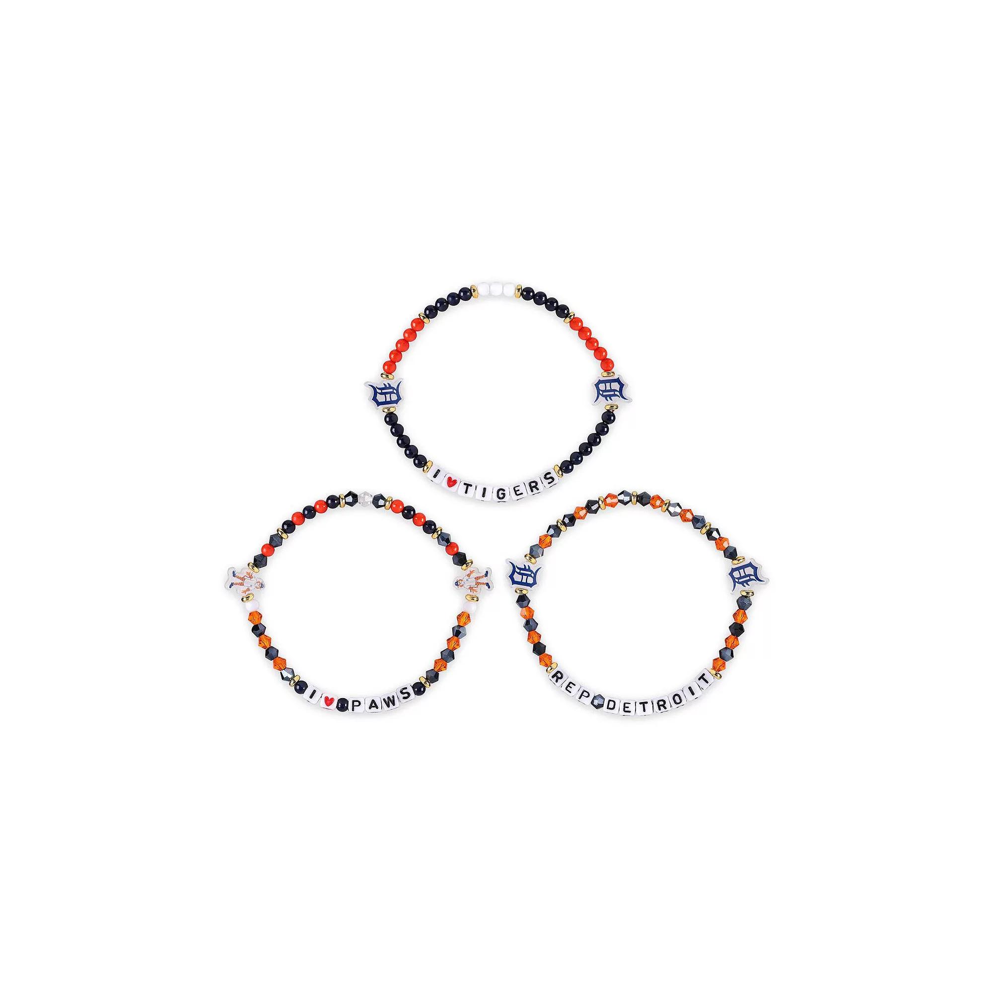 FOCO Detroit Tigers 3-Pack Friendship Bracelet Set, Women's, Team Product Image