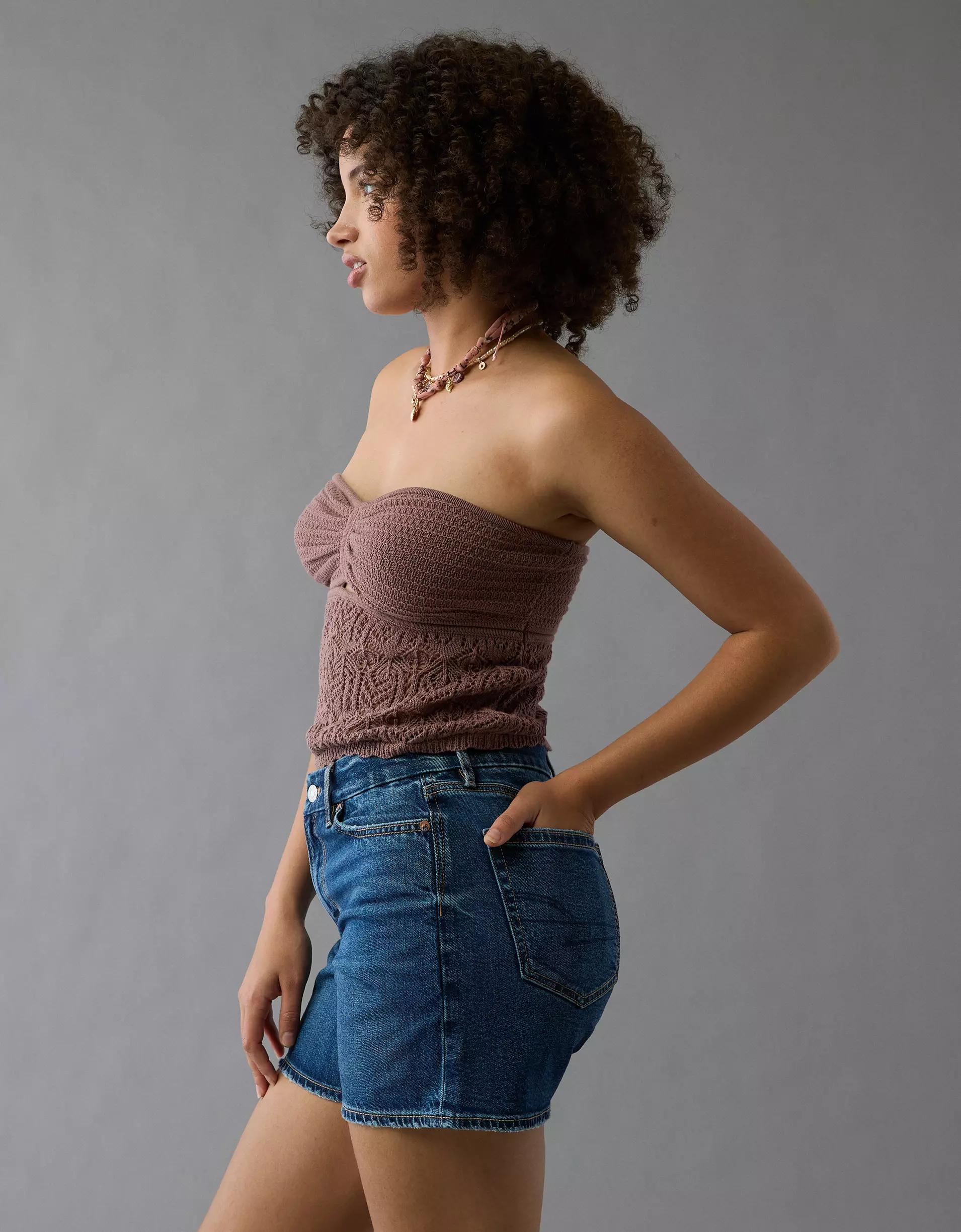 AE 6" Strigid Curvy Super High-Waisted Relaxed Denim Short Product Image