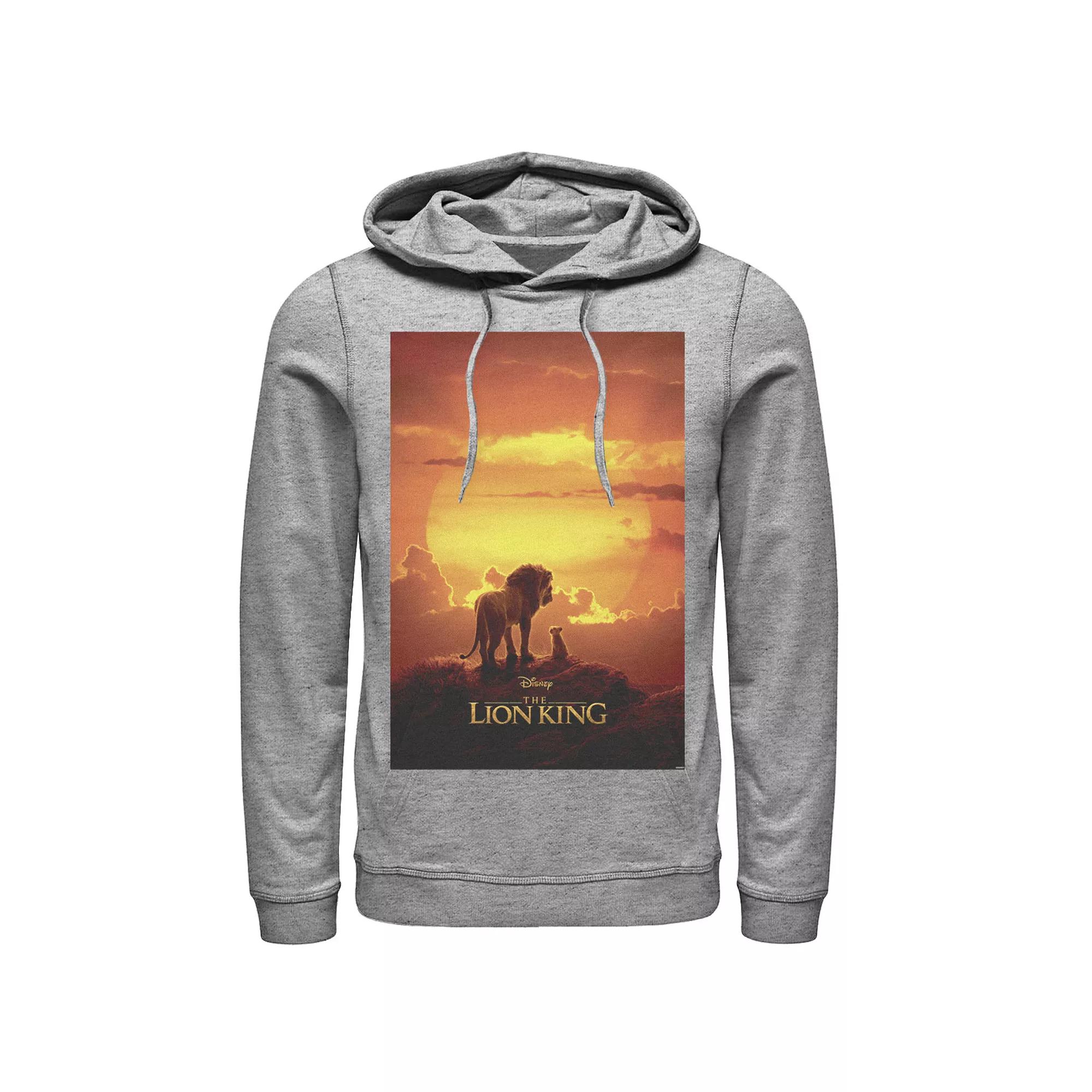 Disney's Lion King Pride Rock Live Action Movie Poster Men's Hoodie, Size: Medium, Athletic Grey Product Image