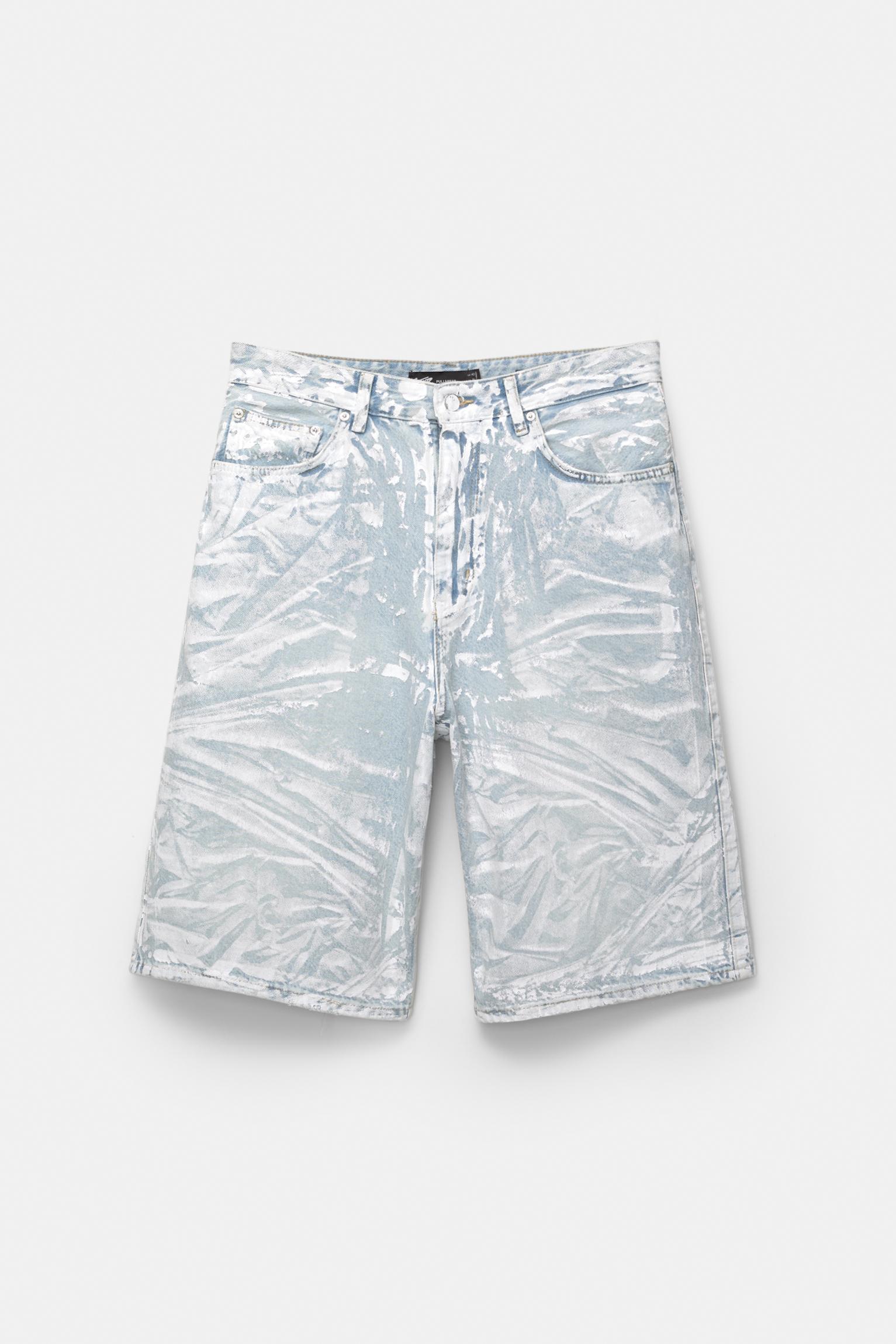 STWD contrast denim Bermuda shorts Product Image