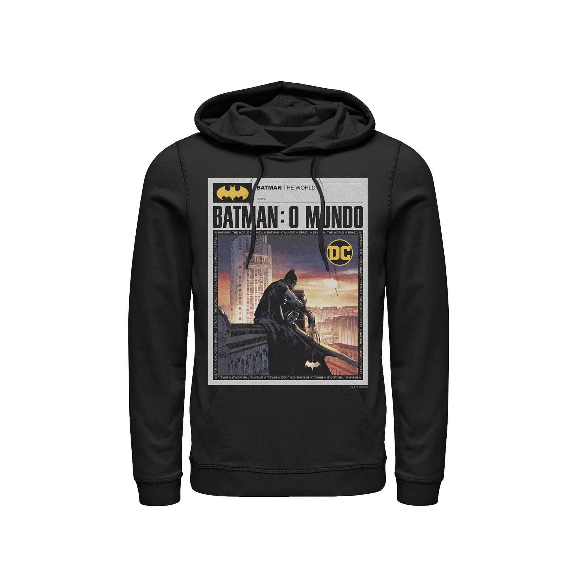 Men's Batman: The World Mexico News Poster Hoodie, Boy's,  Product Image