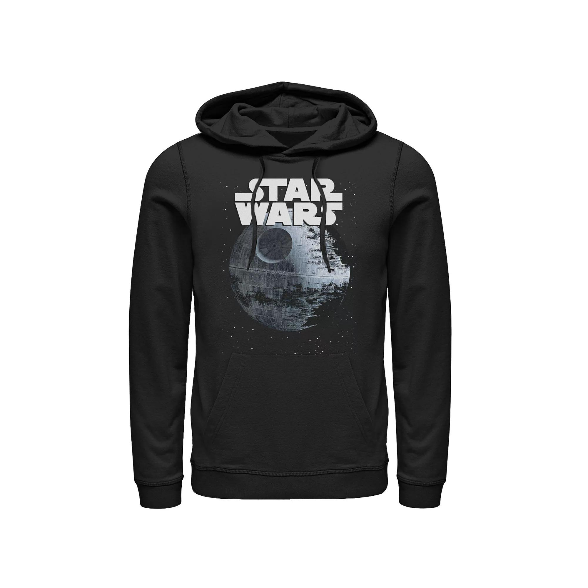 Mens Graphic Teen Guys Star Wars Mens Star Wars Death Star Title Logo Graphic Hoodie, Men's,  Product Image