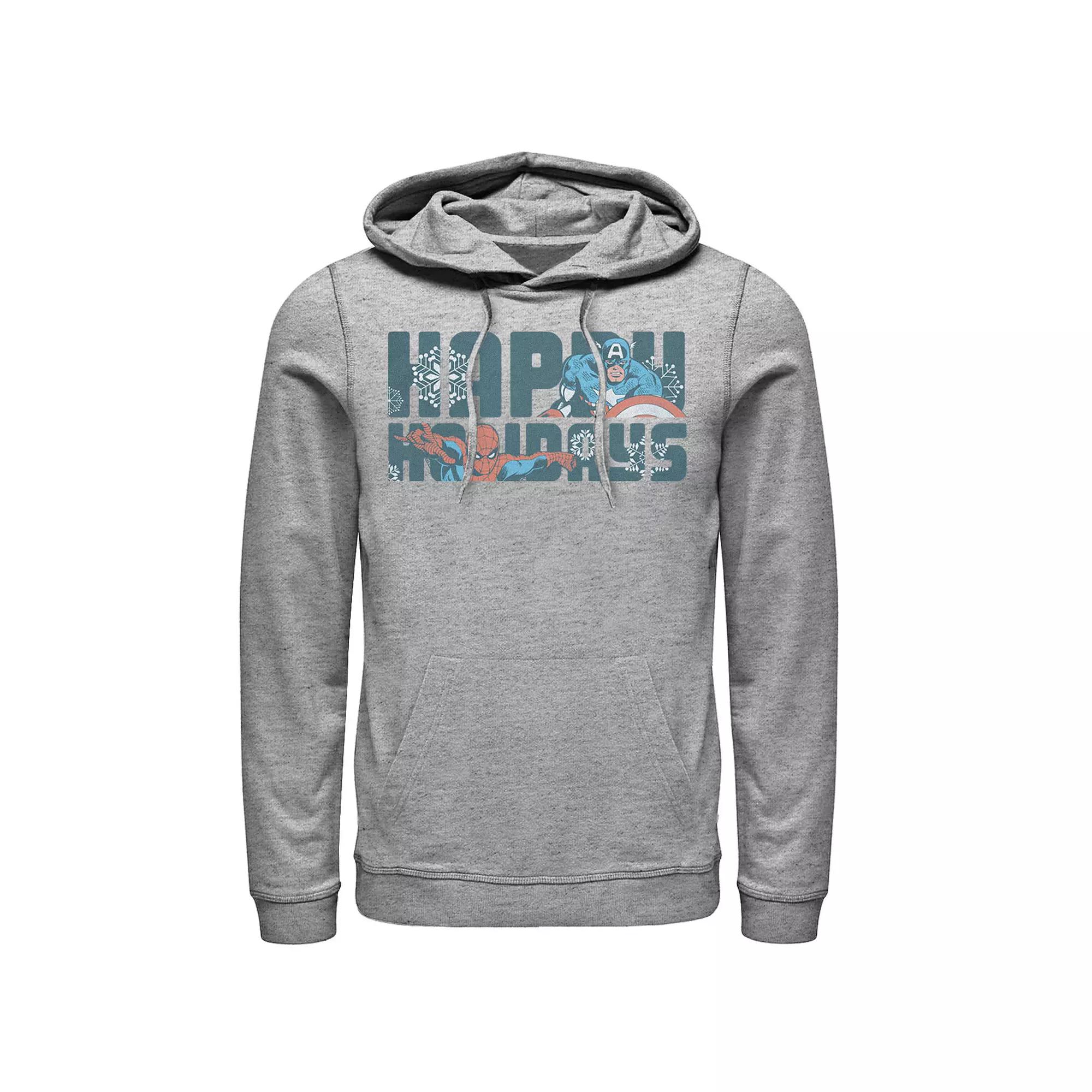Men's Marvel Happy Holiday Heroes Seasonal Hoodie,  Product Image
