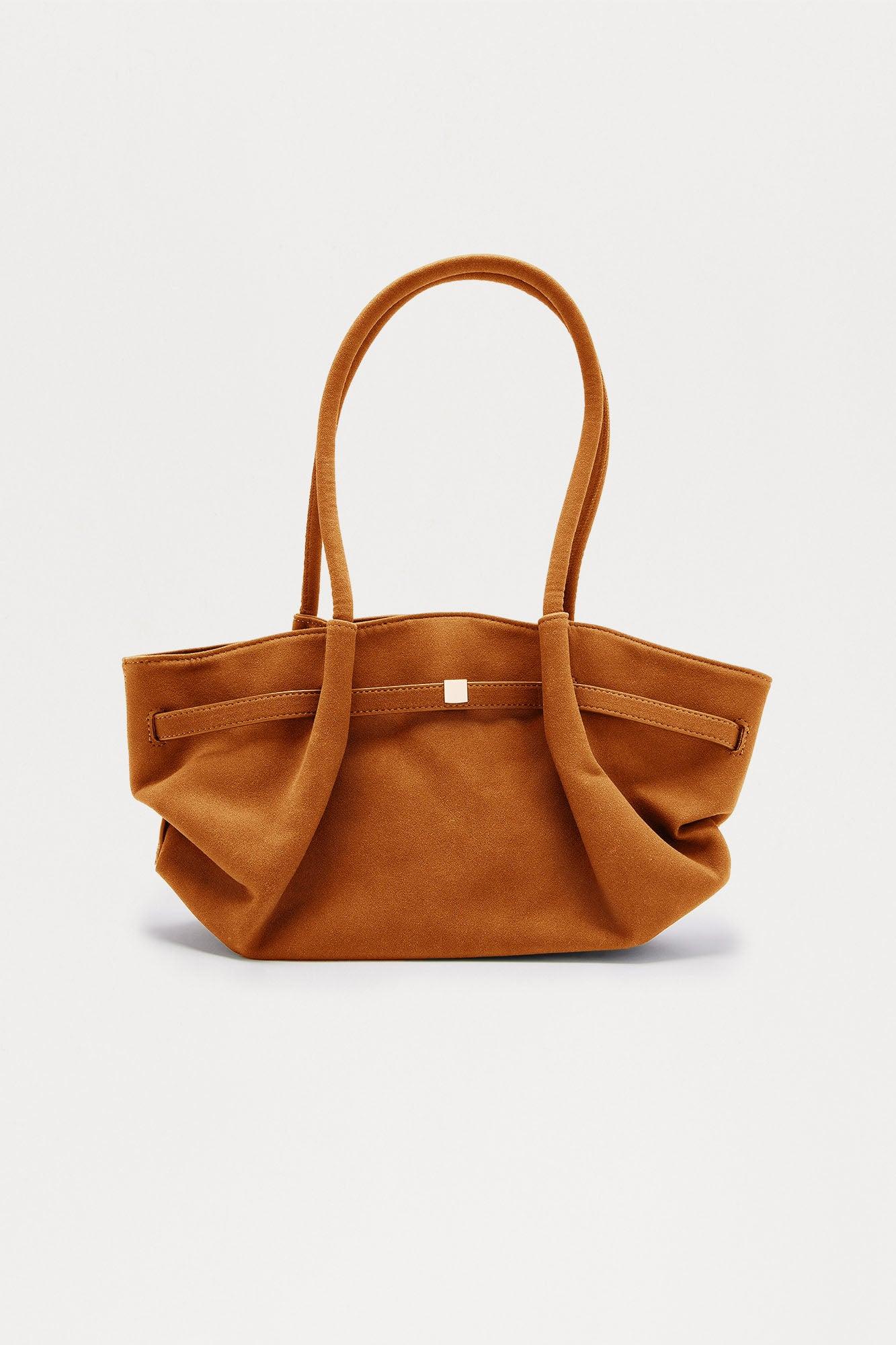 Carlington Faux Suede Shoulder Bag - Brown Female Product Image