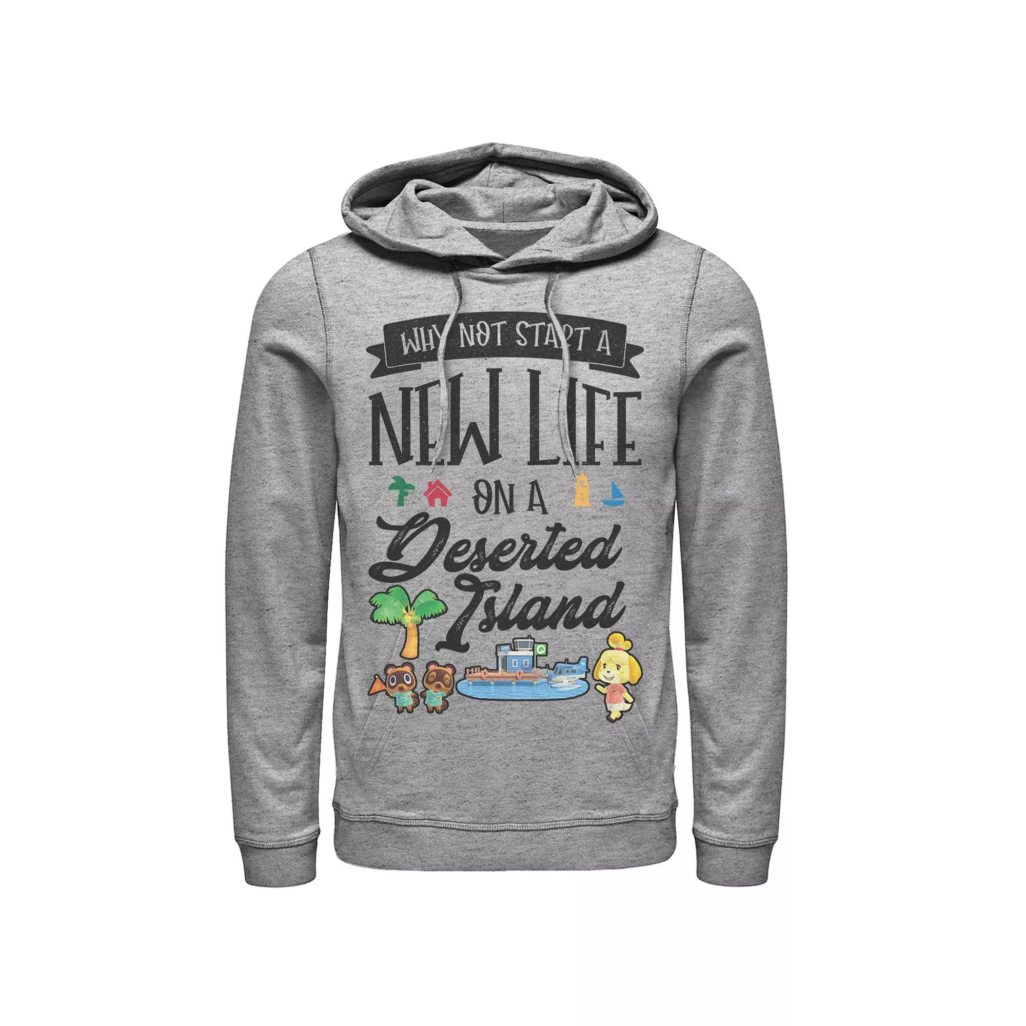 Men's Animal Crossing New Horizons Why Not Start A New Life Hoodie,  Product Image